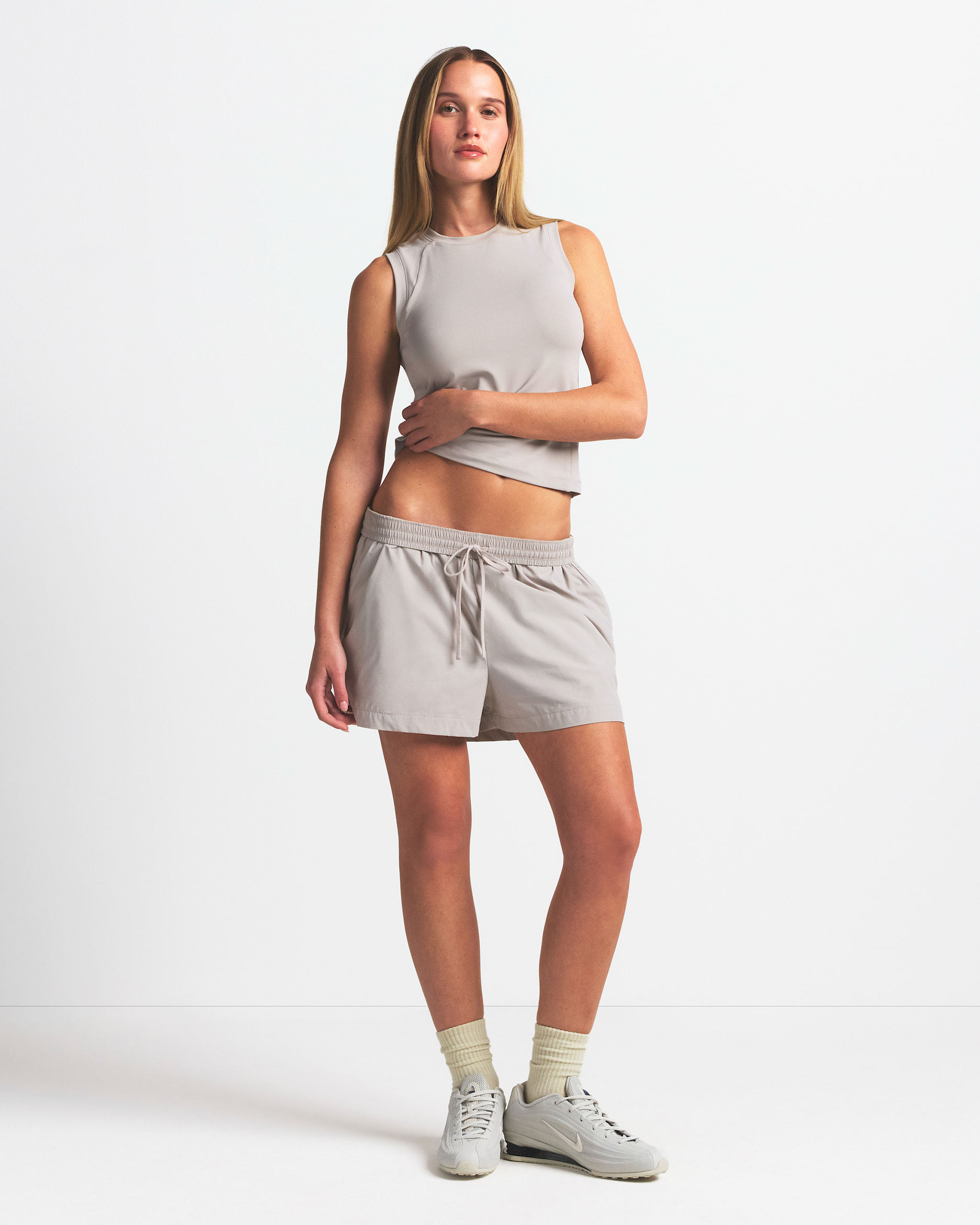 NikeSKIMS Woven Nylon Women's 5" Track Shorts - NSKM STONE