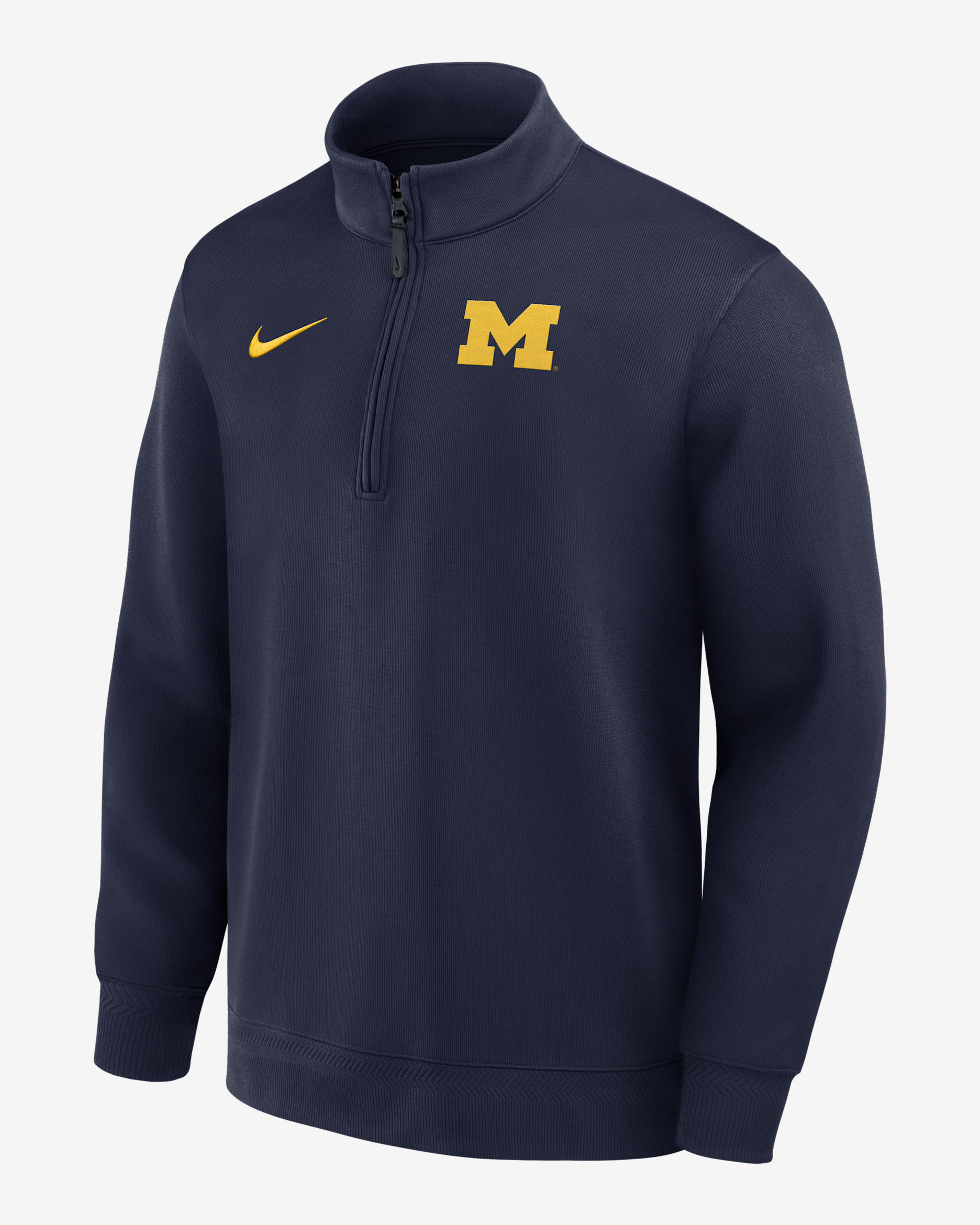 Michigan Coaches Men's Jordan Brand Dri-FIT College Long-Sleeve 1/2-Zip Top - Navy