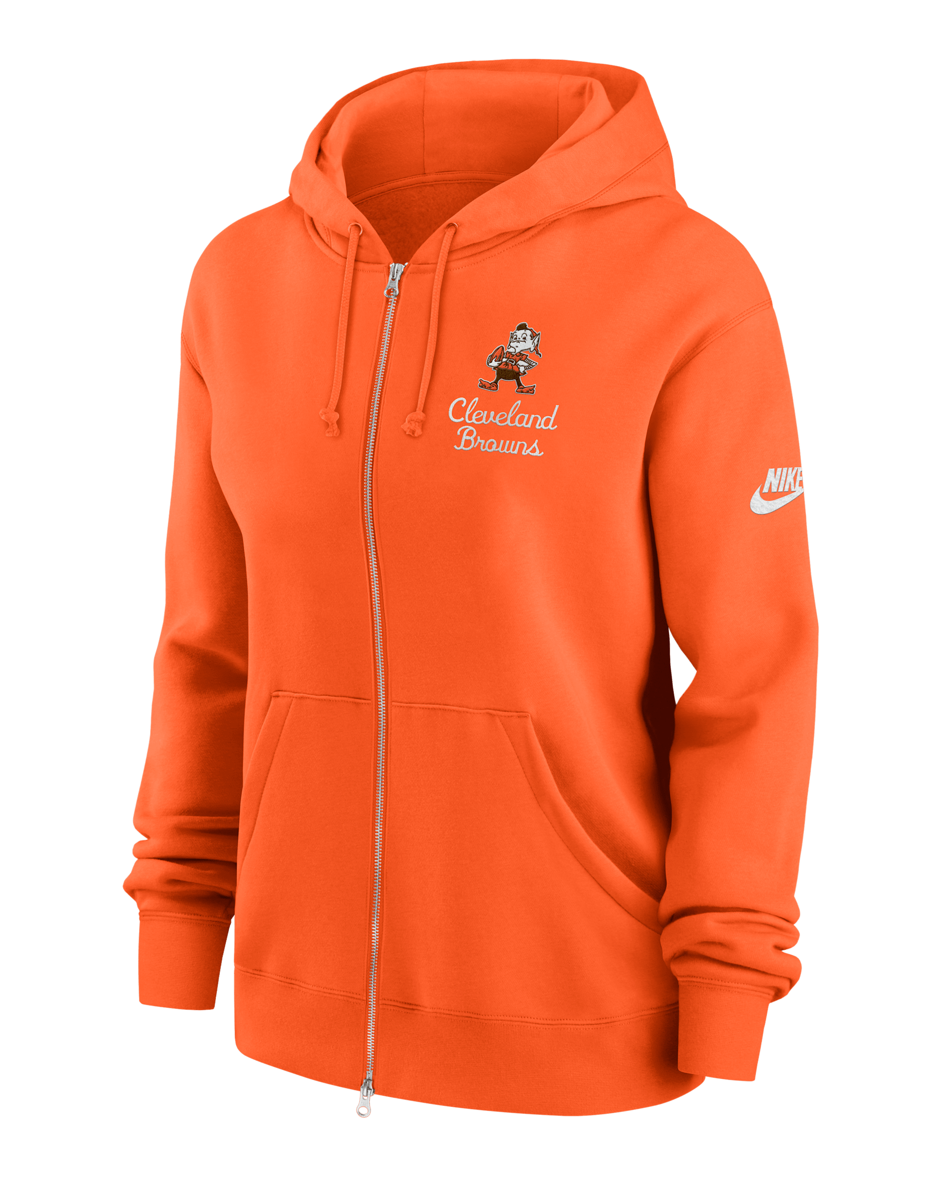Cleveland Browns Phoenix Rewind Women's Nike NFL Full-Zip Hoodie - Orange