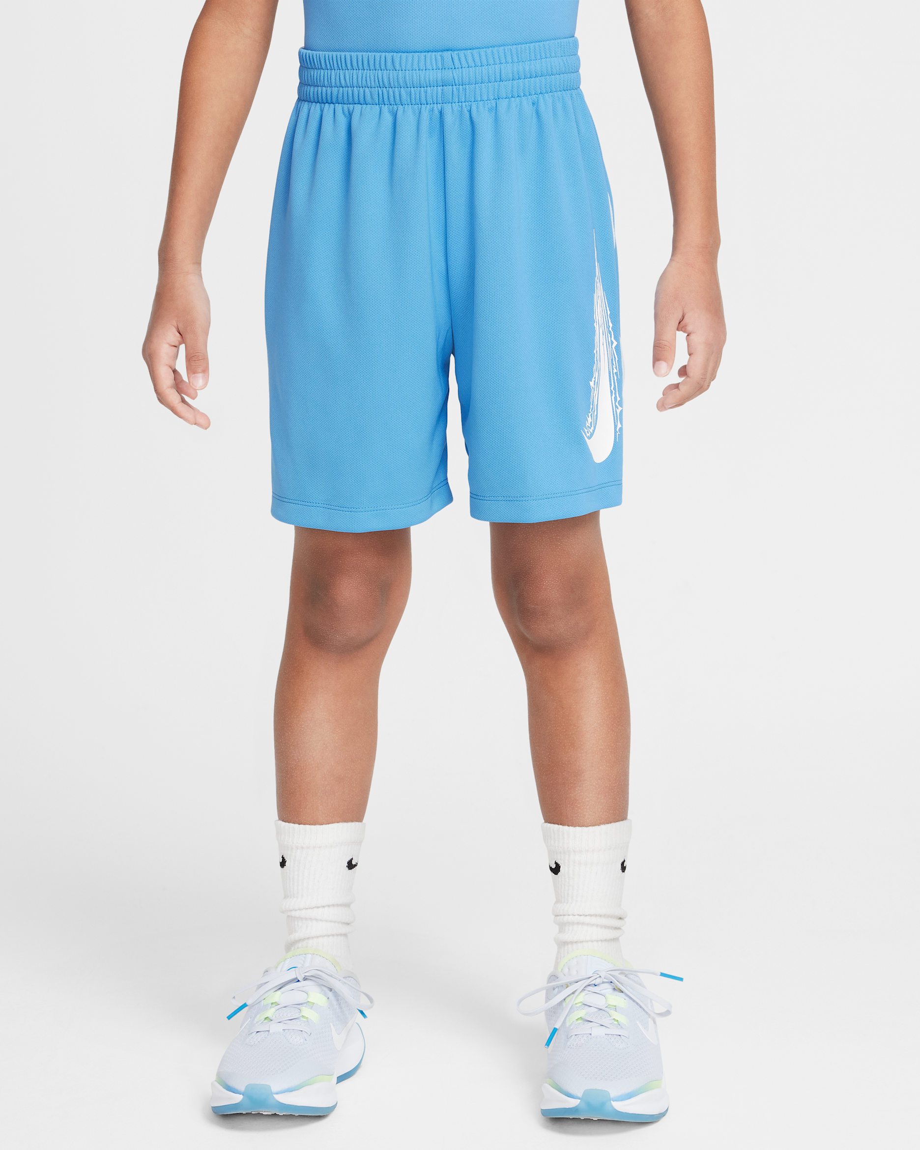 Nike Multi Big Kids' (Boys') Dri-FIT Shorts - Blue Beyond/White/White