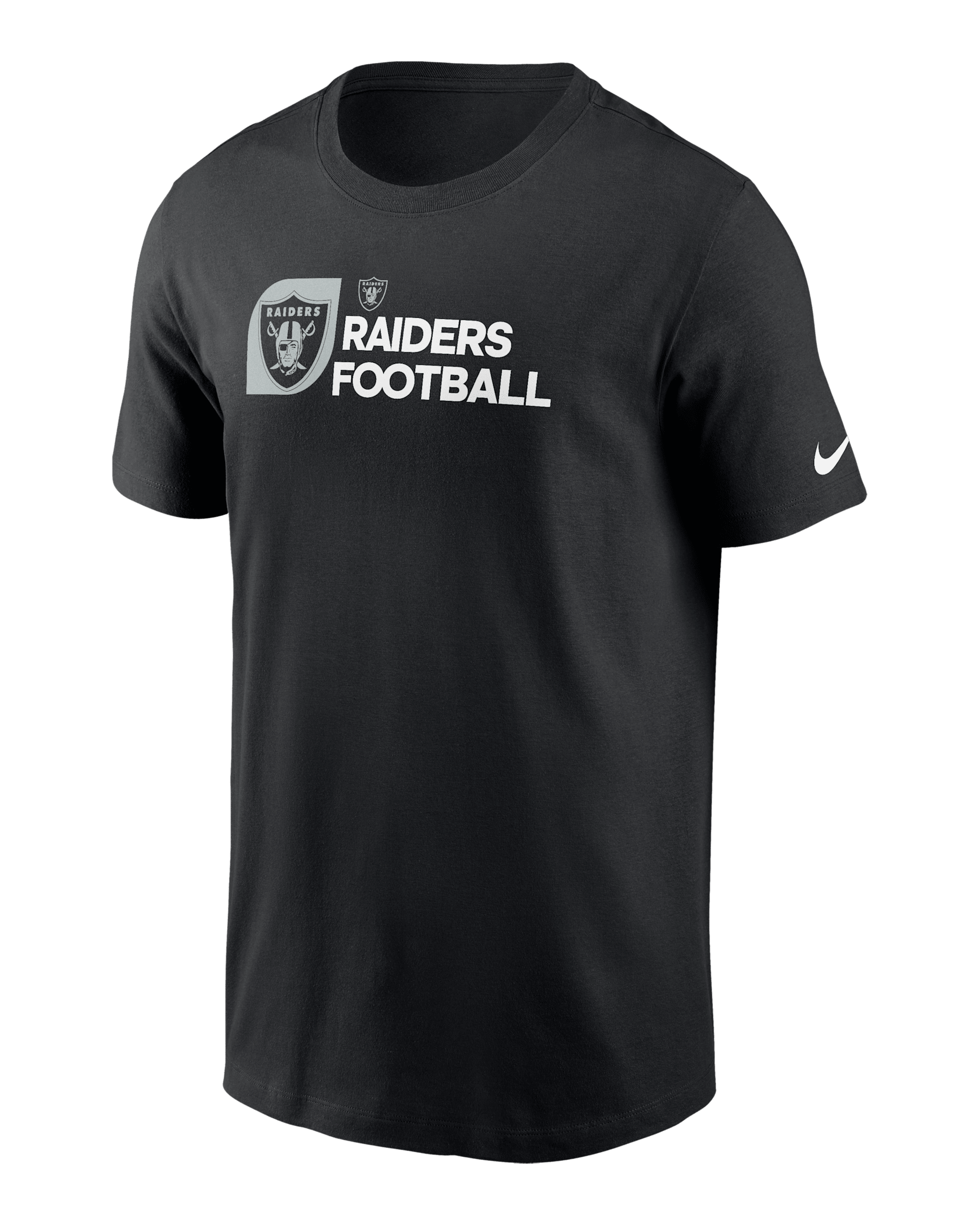 Las Vegas Raiders Team Outline Essential T-Shirt Men's Nike NFL T-Shirt - Black