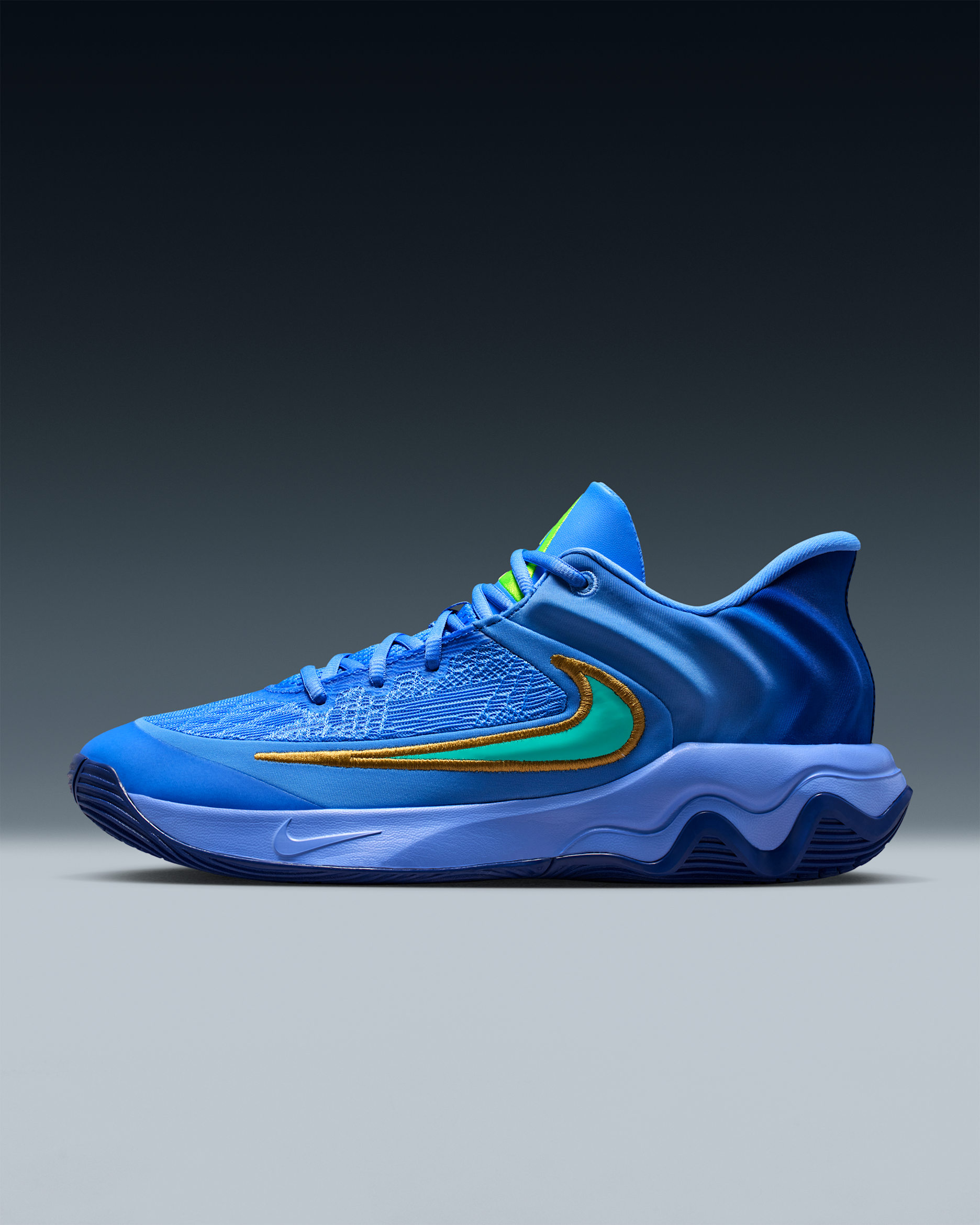 Giannis Immortality 4 Basketball Shoes - Royal Pulse/Deep Royal/Volt/Hyper Turquoise