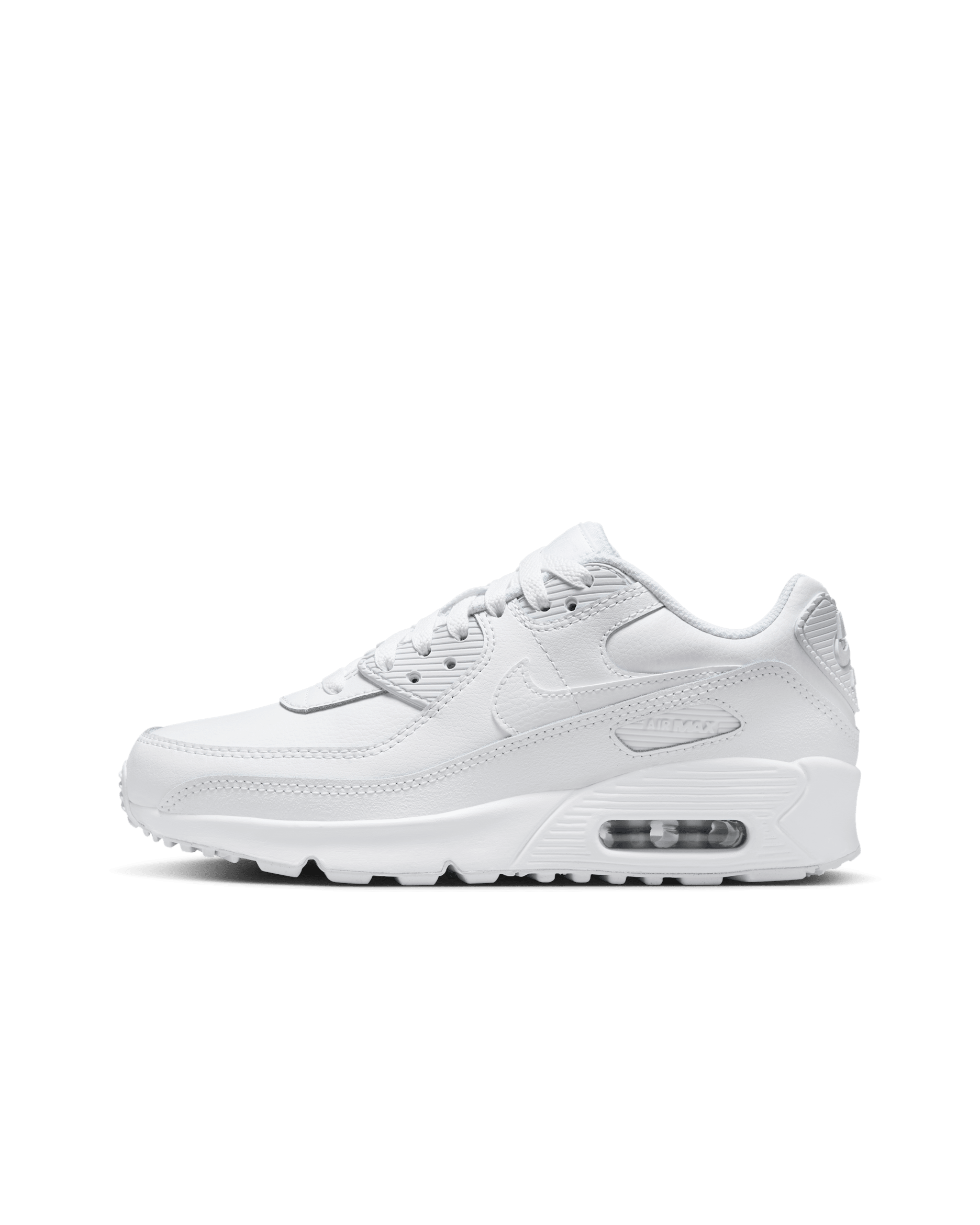 Nike Air Max 90 Schuhe für ältere Kinder - Weiß/Metallic Silver/Weiß/Weiß