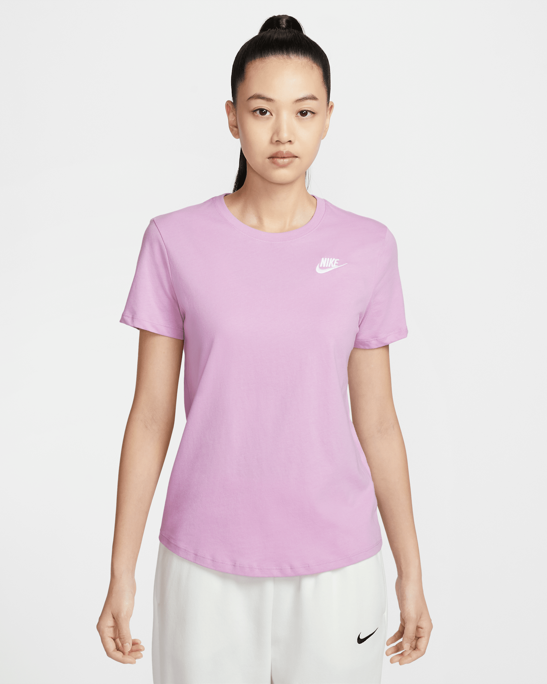 Nike Sportswear Club Essentials Women's T-Shirt - Beyond Pink/White