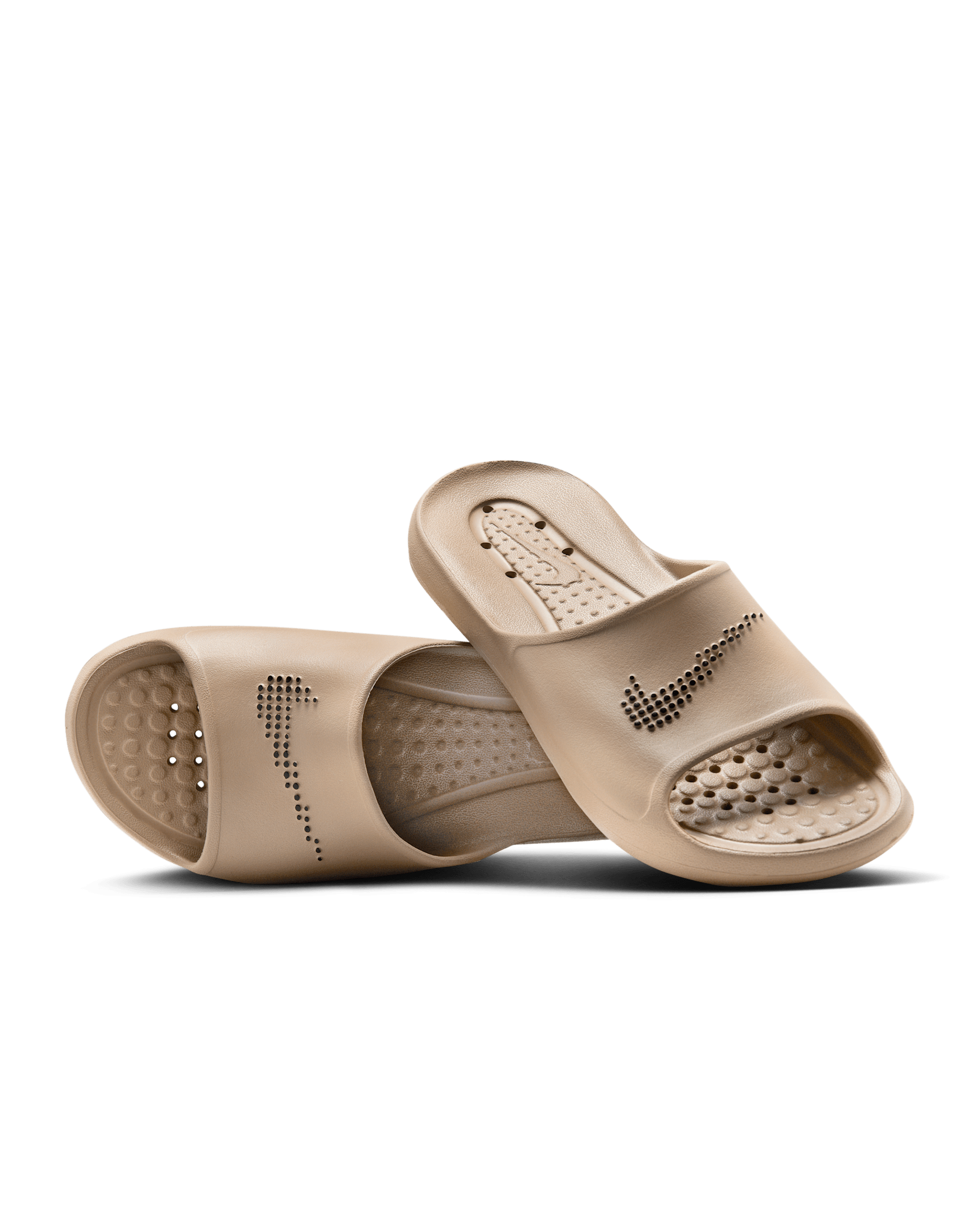 Nike Victori One 男款排水拖鞋 - Khaki/Khaki/黑色