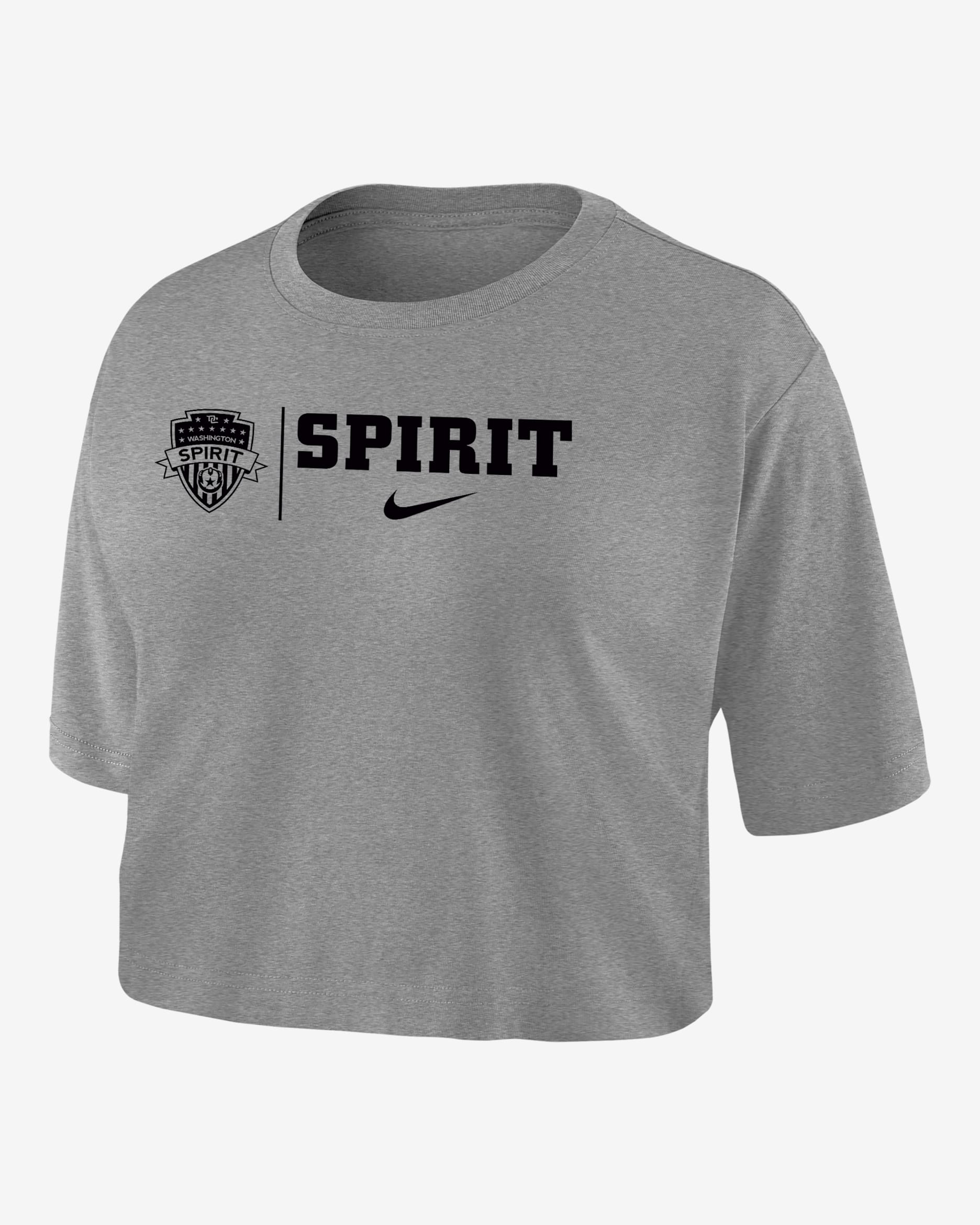 Washington Spirit Women's Nike Dri-FIT Soccer Cropped T-Shirt - Dark Grey Heather