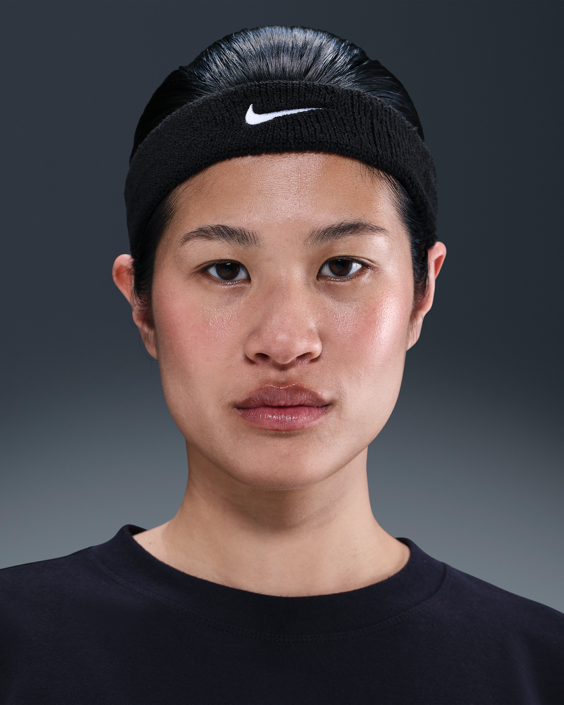 Nike Swoosh Classic Headband - Black/White