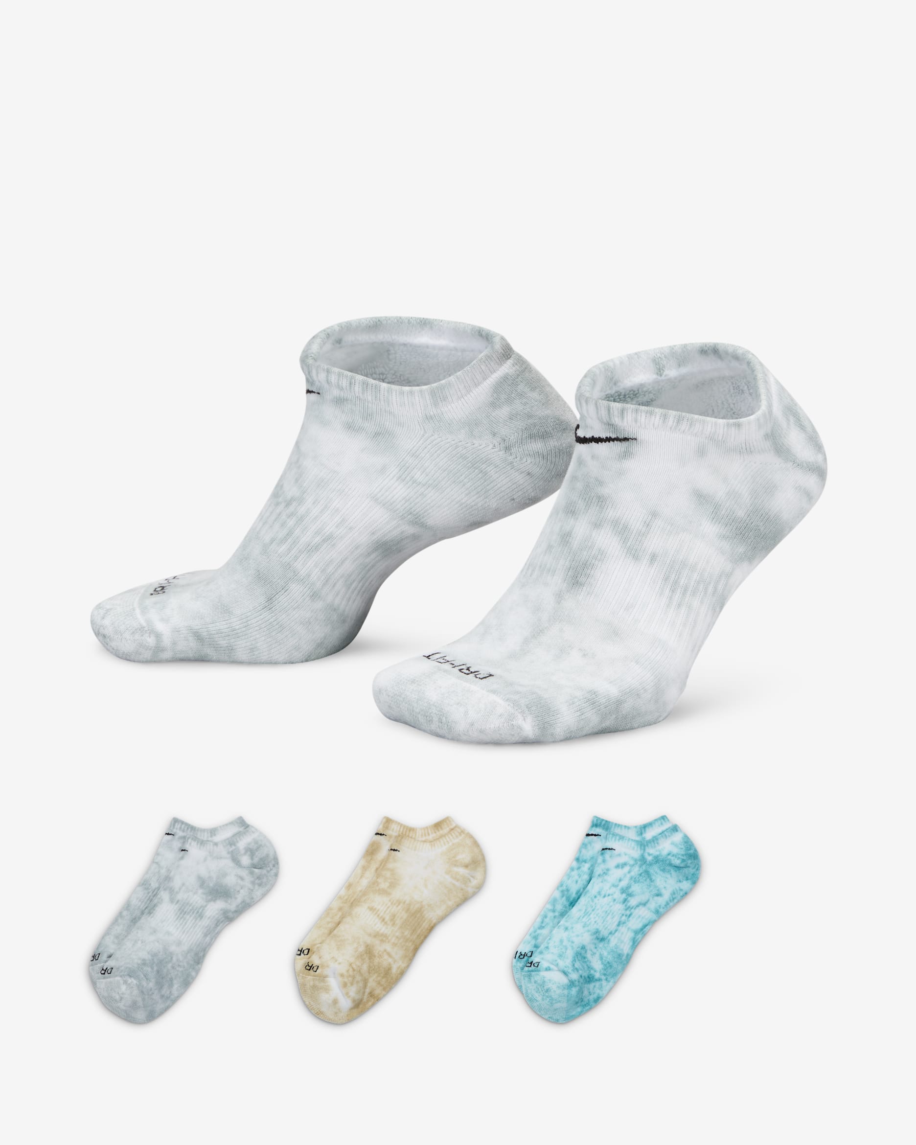 ถุงเท้าลดแรงกระแทกแบบซ่อน Nike Everyday Plus (3 คู่) - หลายสี