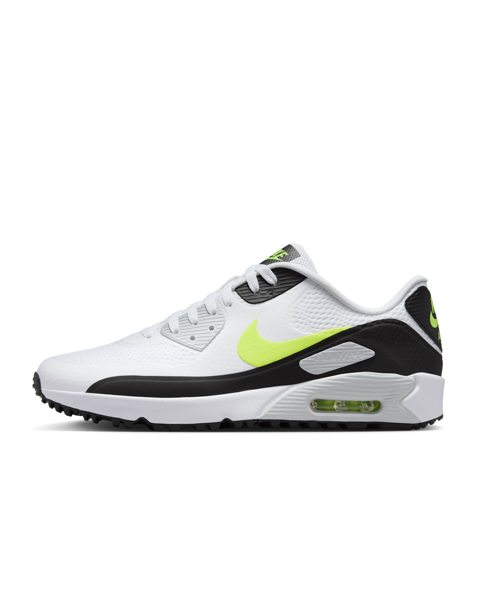Nike Air Max 90 G Golf Shoes - White/Hot Lime