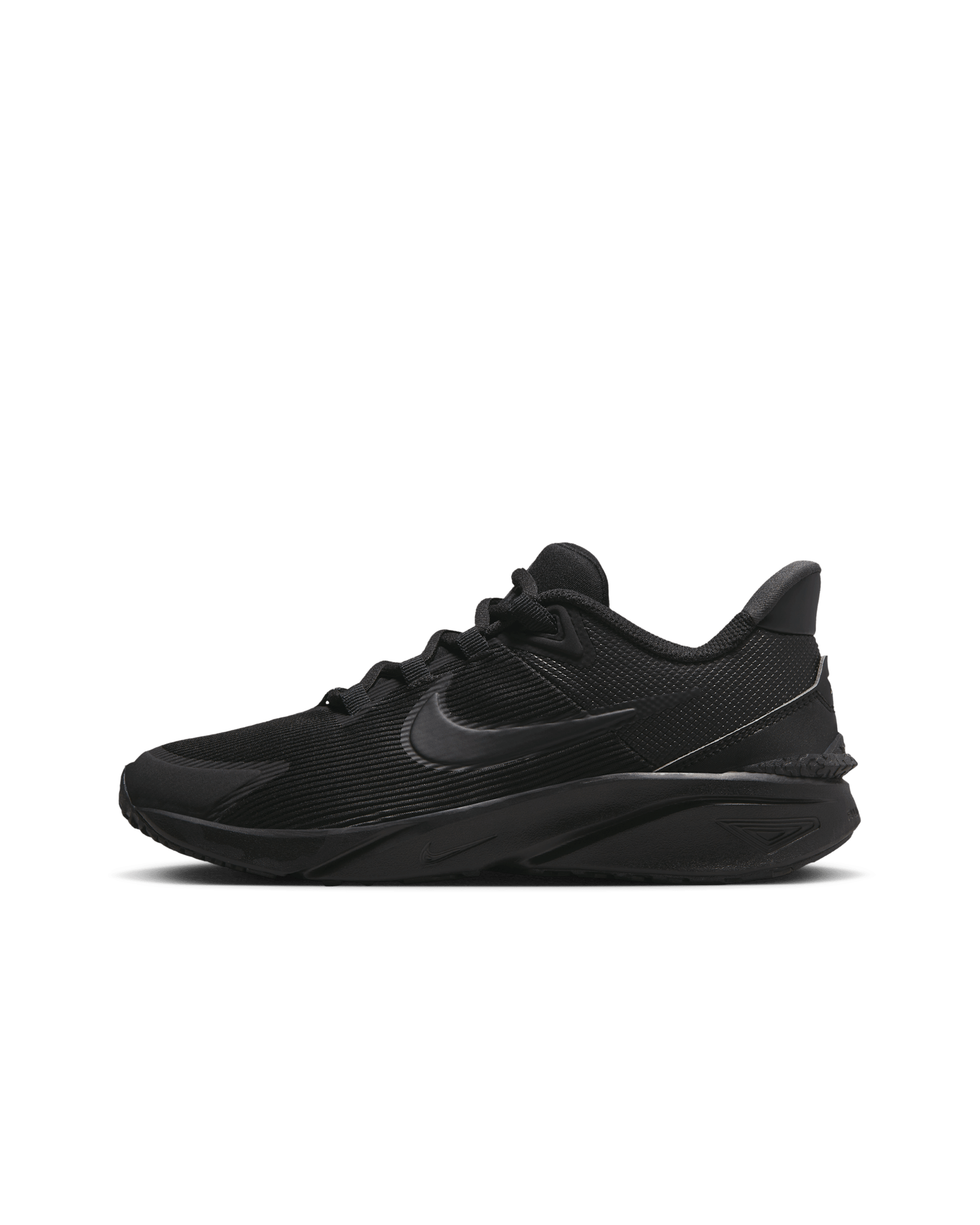 Nike Star Runner 4 Big Kids' Road Running Shoes - Black/Black/Anthracite/Black