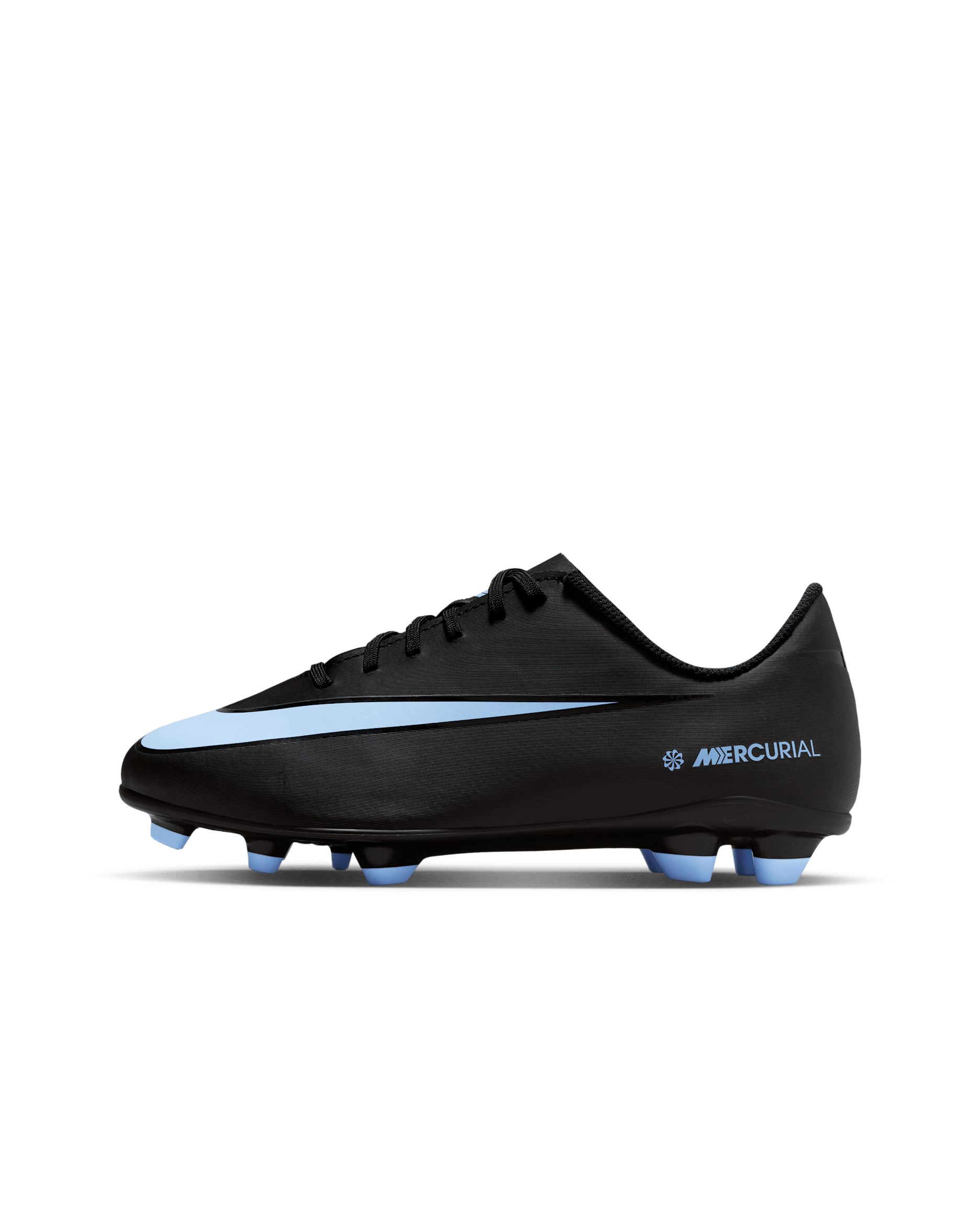 Nike Jr. Mercurial Vapor 16 Club Older/Younger Kids' Multi-Ground Low-Top Football Boot - Black/Ice Blue