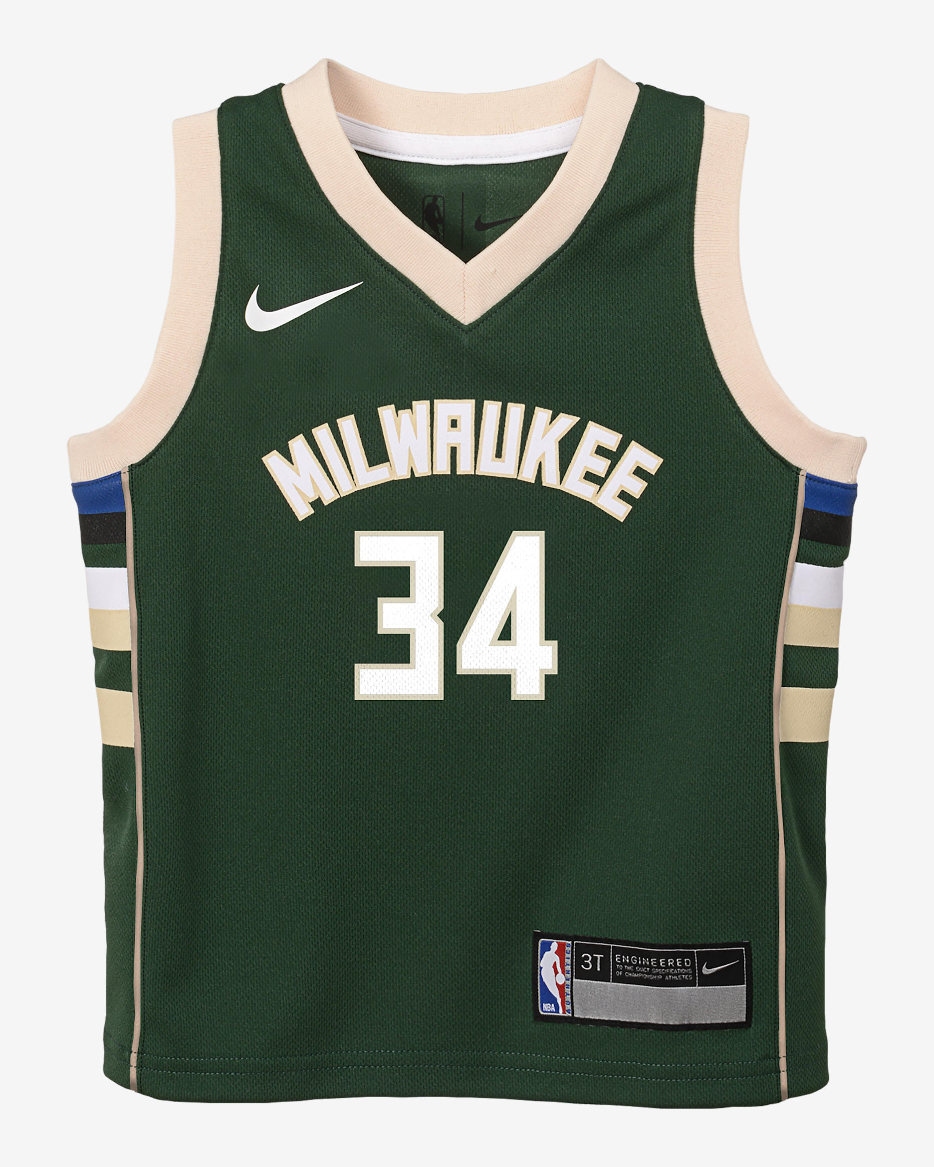 Giannis Antetokounmpo Milwaukee Bucks Icon Edition Toddler (2T) Nike NBA Swingman Jersey - Hunter Green