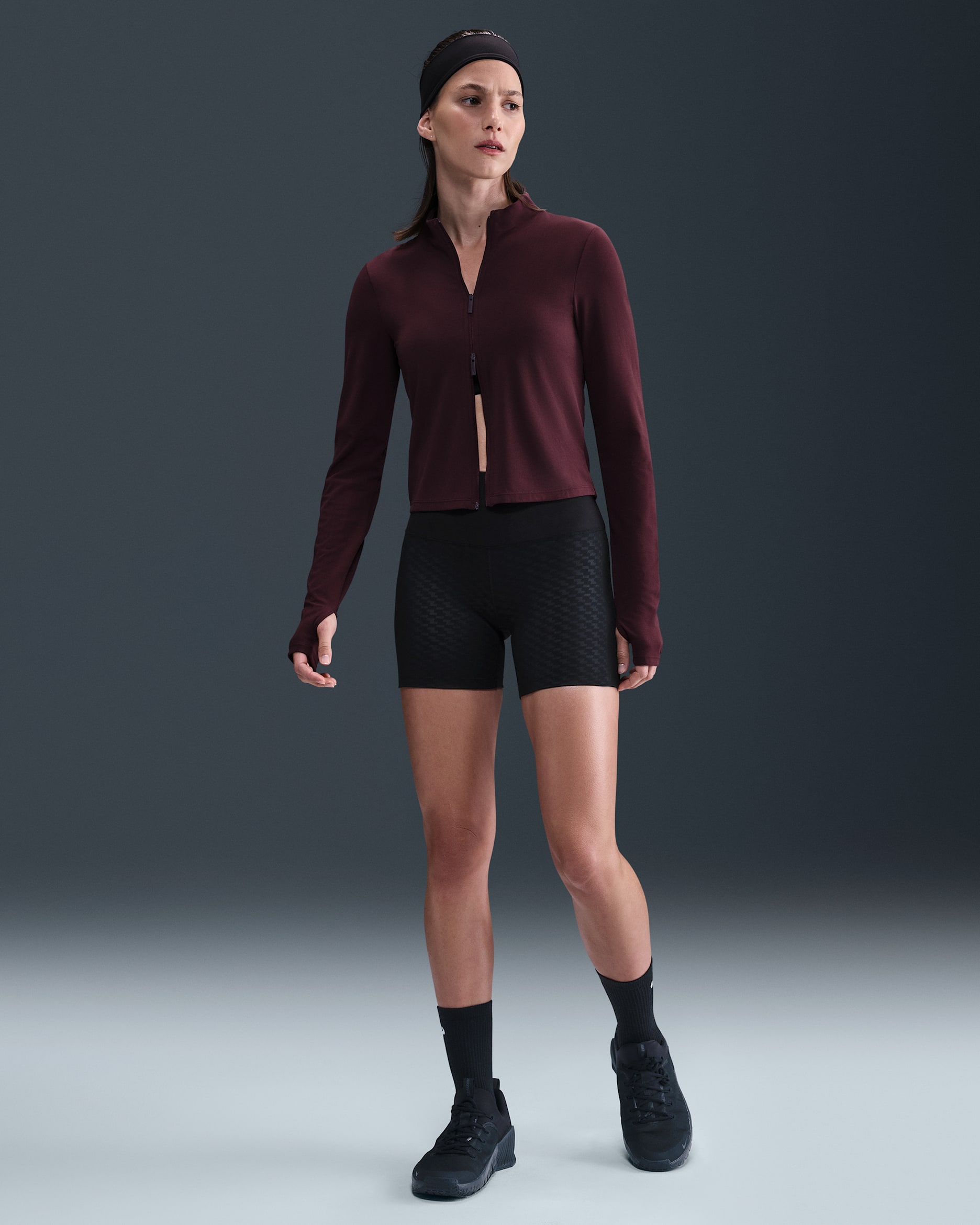 Shorts de ciclismo de tiro alto de 13 cm para mujer Nike One - Negro/Antracita