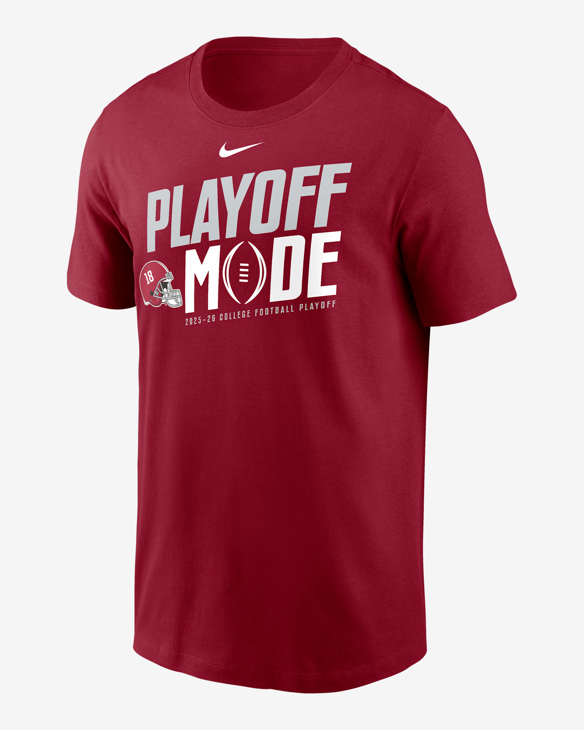 Playera universitaria Nike para hombre Alabama 2025/26 College Football Playoff Bound Pass Protection - Carmesí