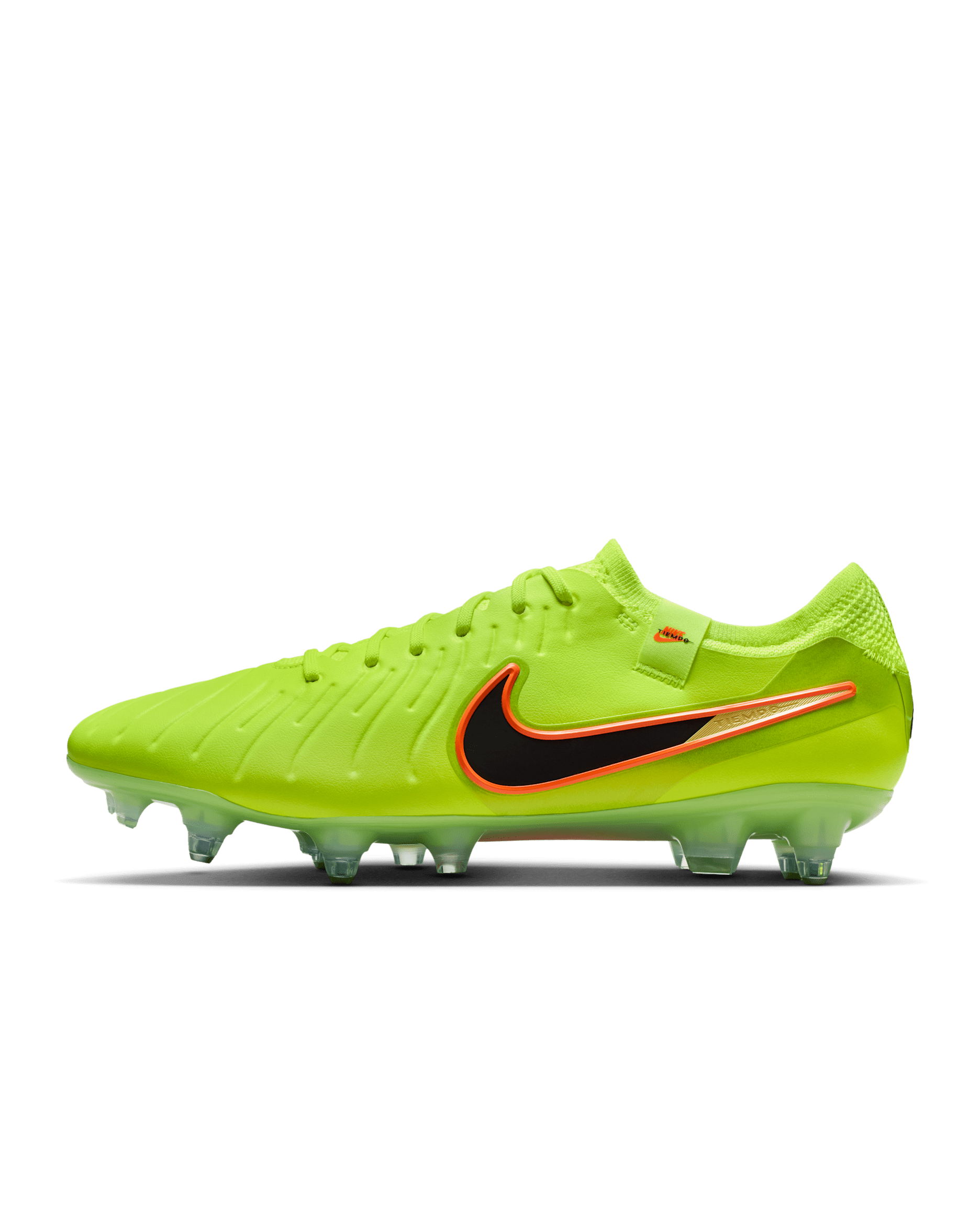 Nike Tiempo Legend 10 Elite Soft-Ground Low-Top Football Boot - Volt/Black