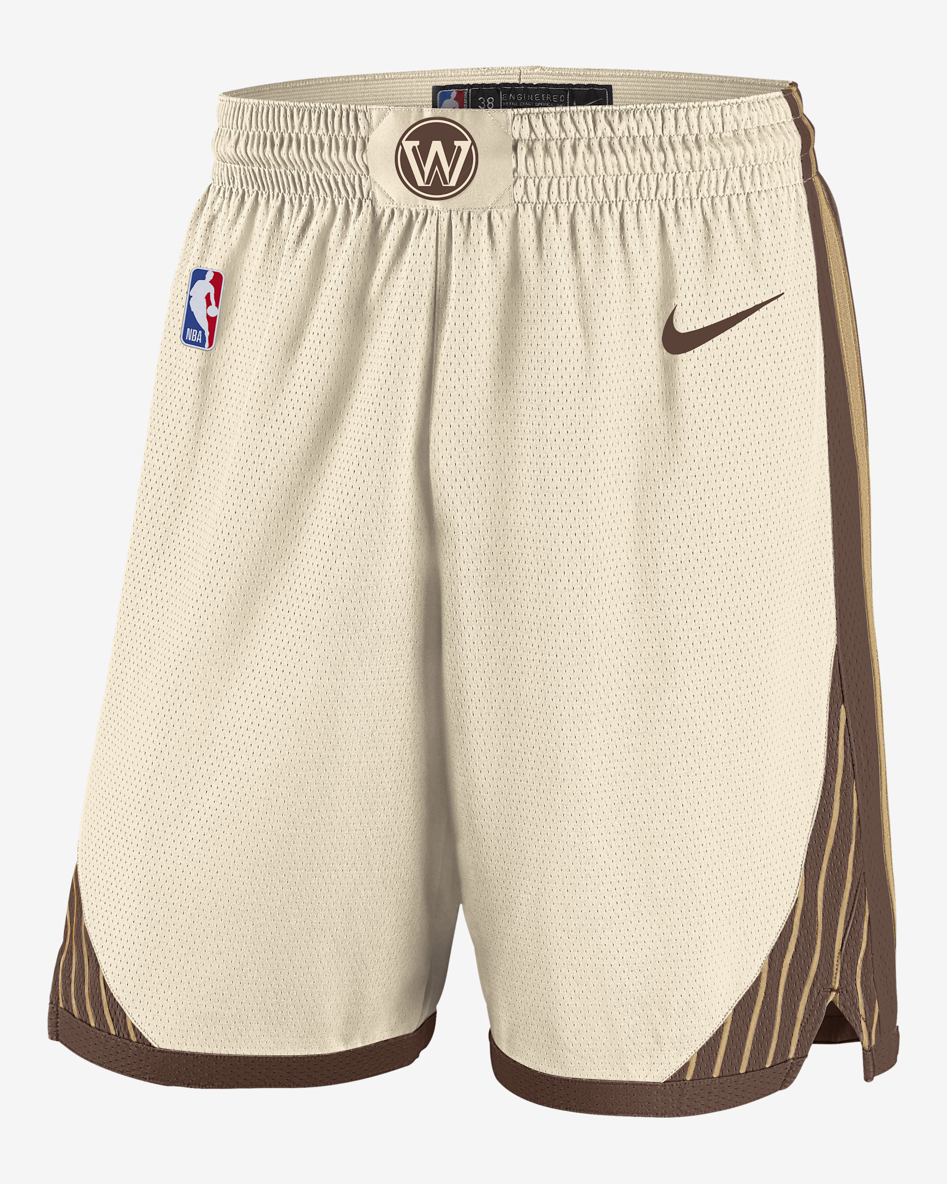 Spodenki męskie Golden State Warriors City Edition Nike Dri-FIT NBA Swingman - Natural/Corduroy Brown