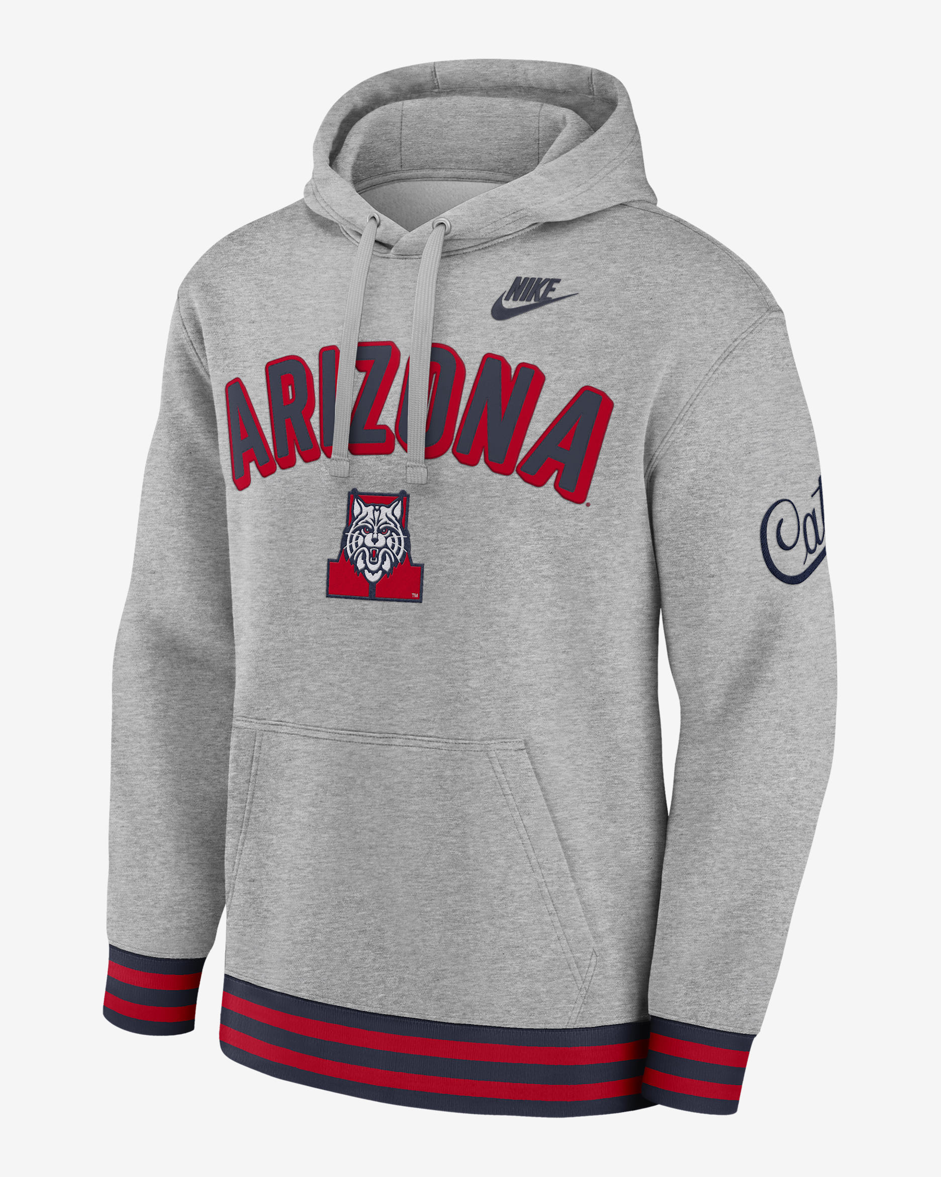 Arizona Legacy Retro Men’s Nike College Pullover Hoodie - Grey