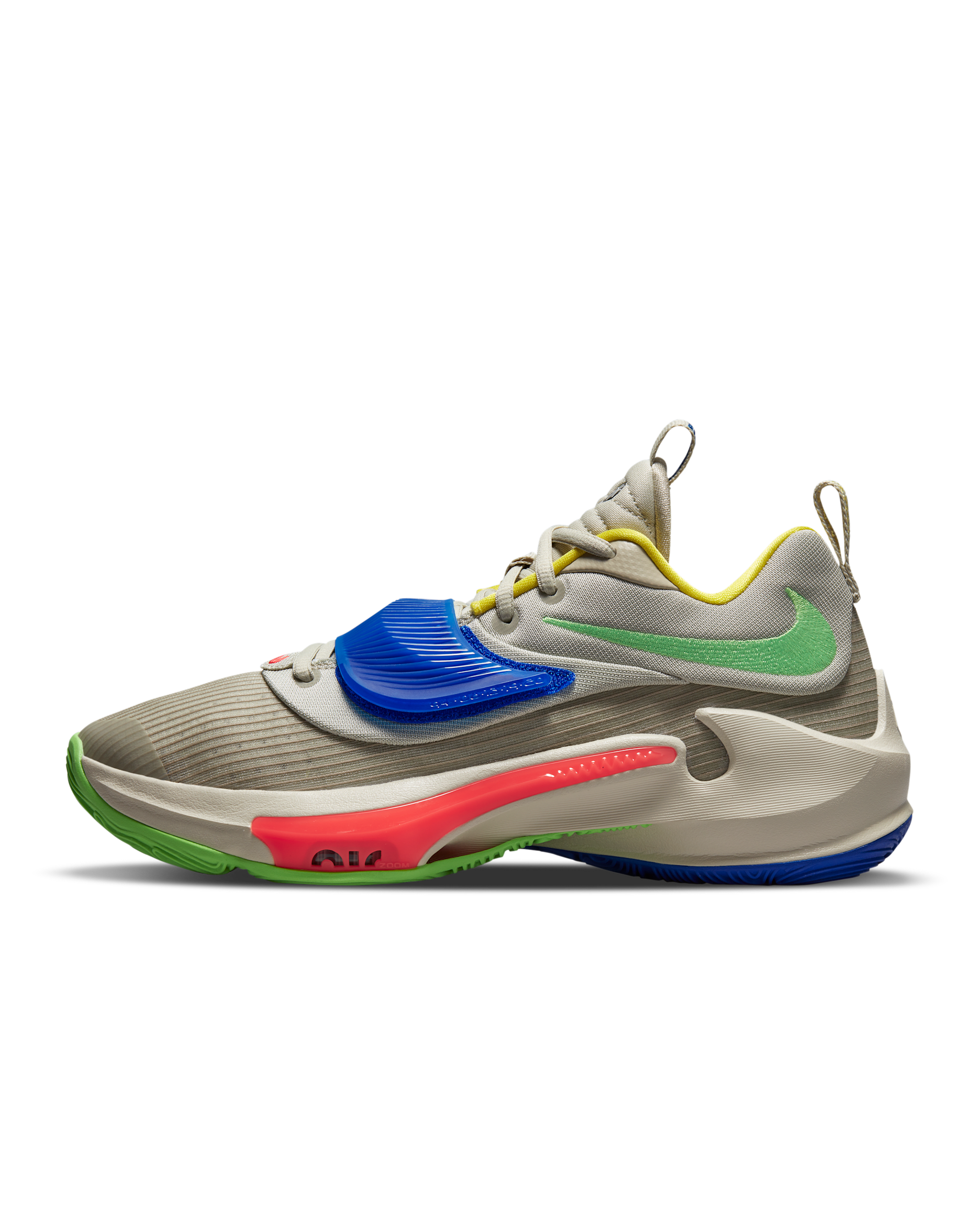 Chaussure de basket Freak 3 - Light Stone/Bright Crimson/Racer Blue/Green Strike