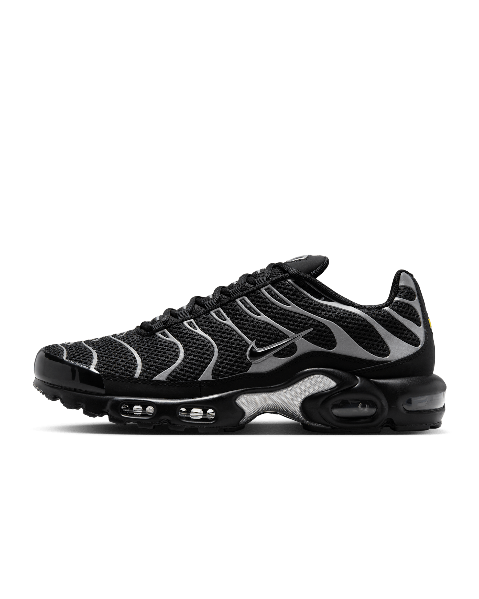 Nike Air Max Plus Premium 男鞋 - 黑色/Metallic Silver/黑色