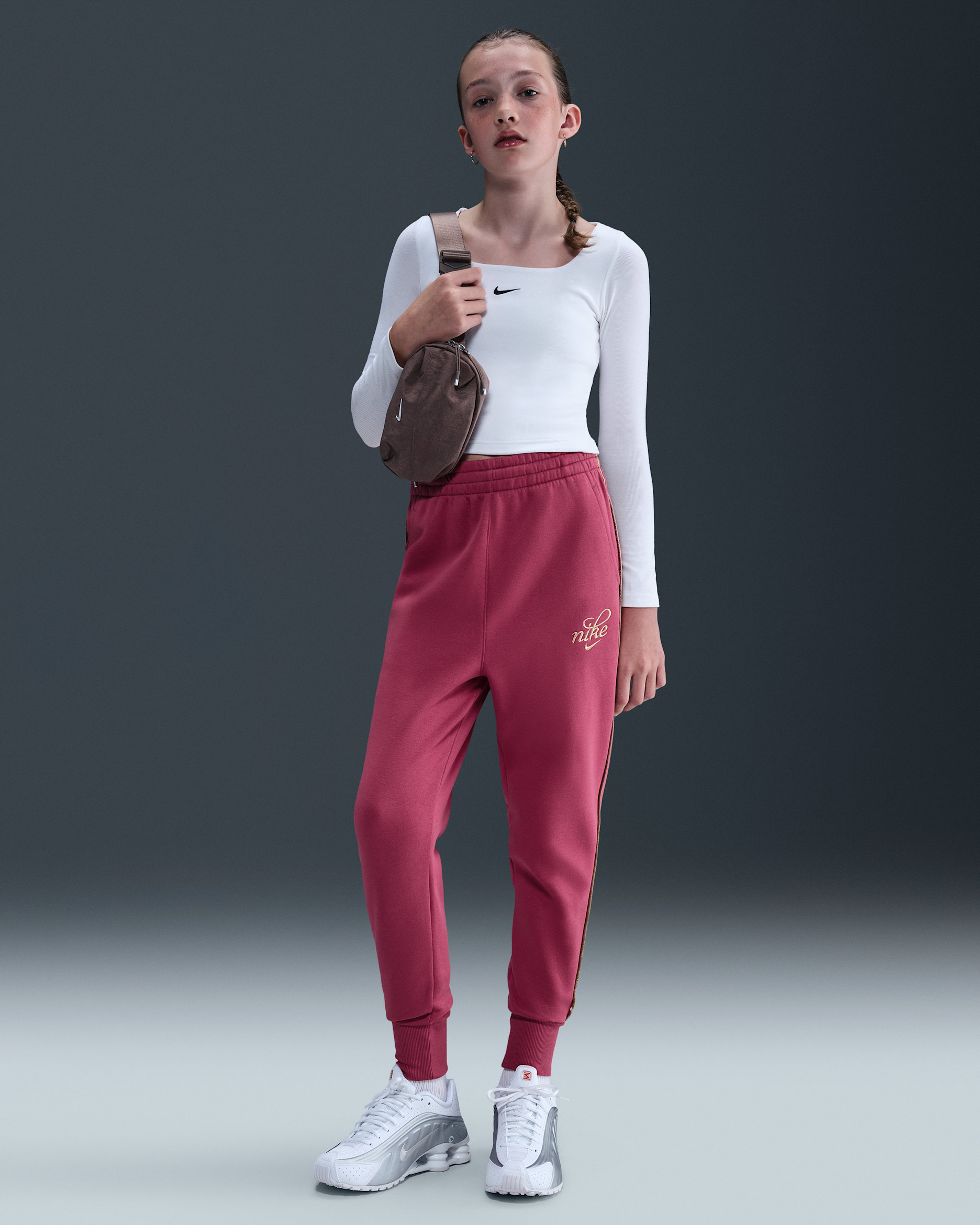 Pantalon De Jogging Baggy Pour Fille – Coupe Droite, Avec Nœud Décoratif, Poches, En Polyester Léger | Pantalon Décontracté Pour Sport, Quotidien, Style Streetwear