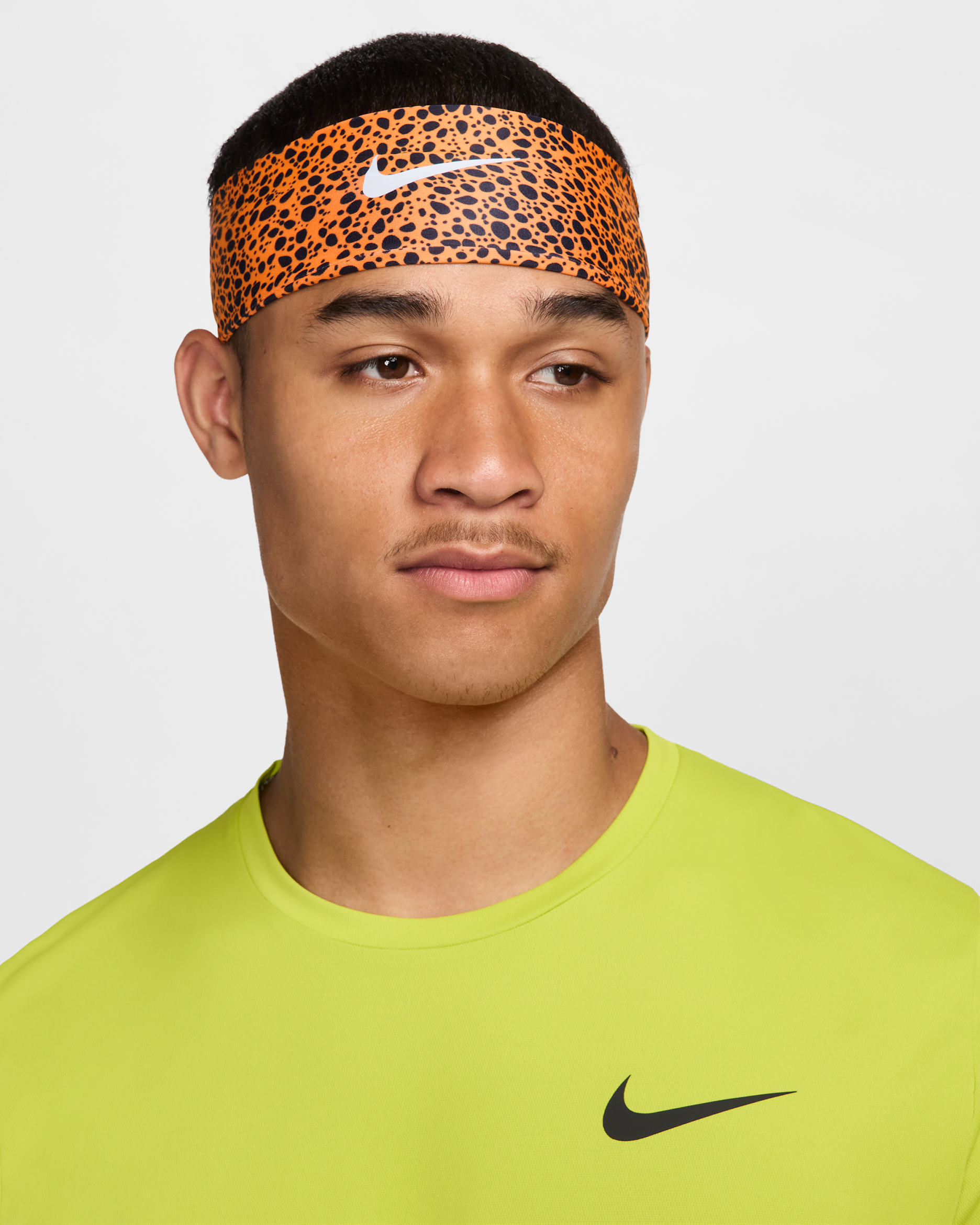 Nike Fury Printed Headband - Total Orange/Dark Obsidian/Football Grey