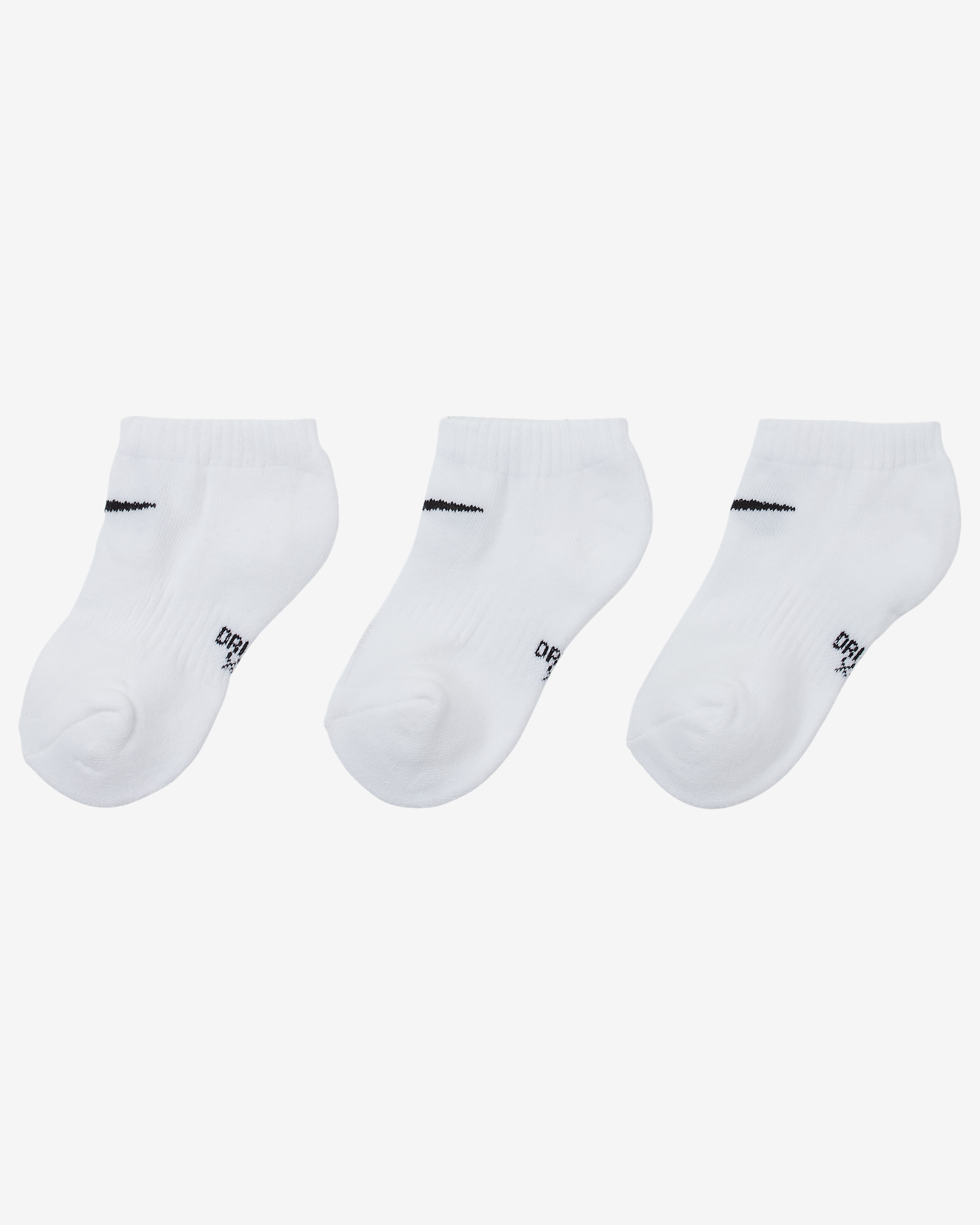 Chaussettes invisibles Nike Dri-FIT Performance pour Jeune enfant (3 paires) - Blanc