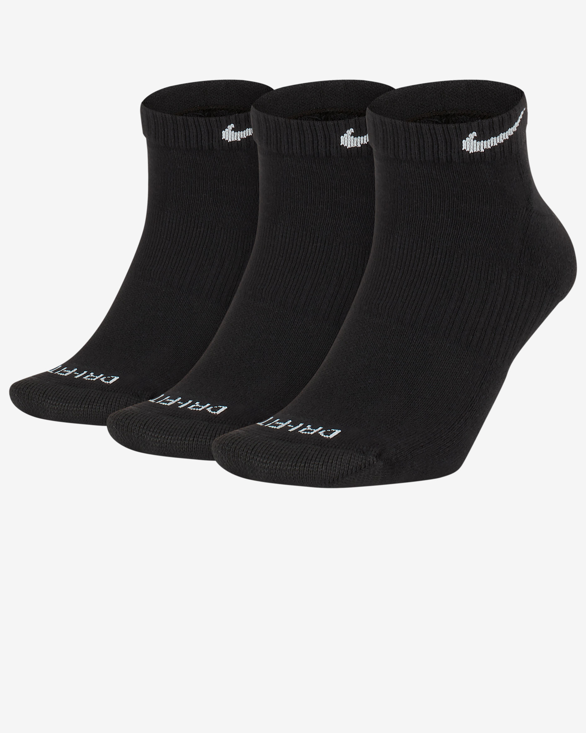 Nike Everyday Plus Cushioned Training Low Socks (3 Pairs) - Black/White
