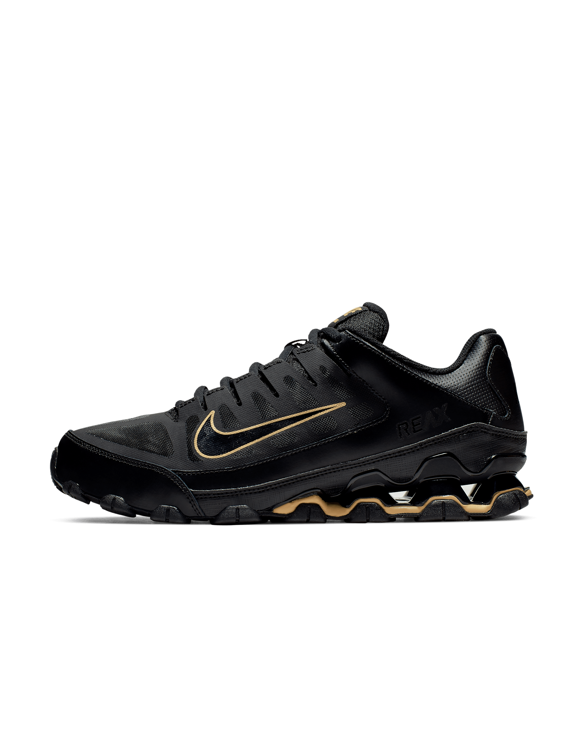 Nike Reax 8 TR Men's Workout Shoes - Black/Black/Metallic Gold