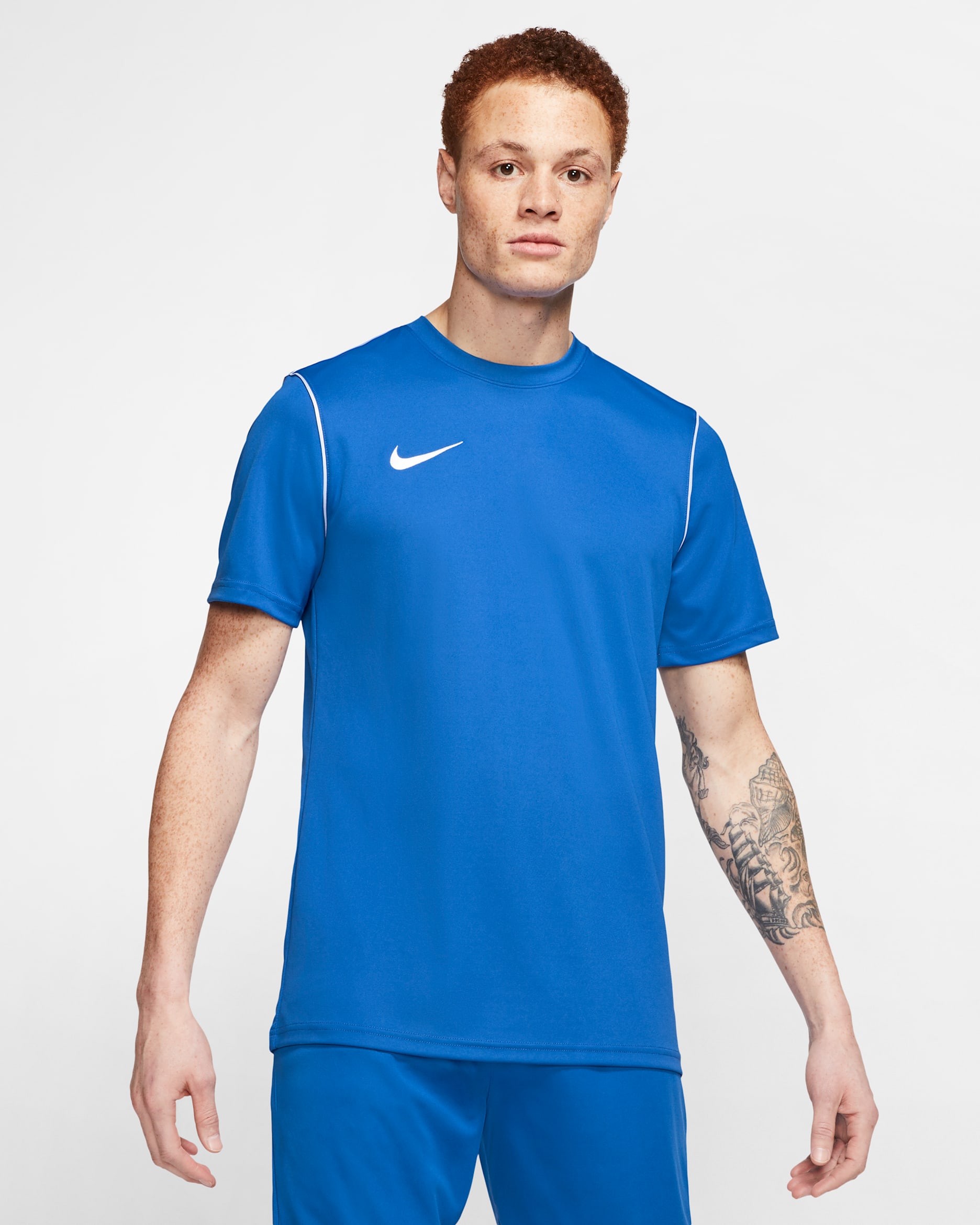 ナイキ Dri-FIT メンズ ショートスリーブ サッカートップ - ロイヤルブルー/ホワイト/ホワイト