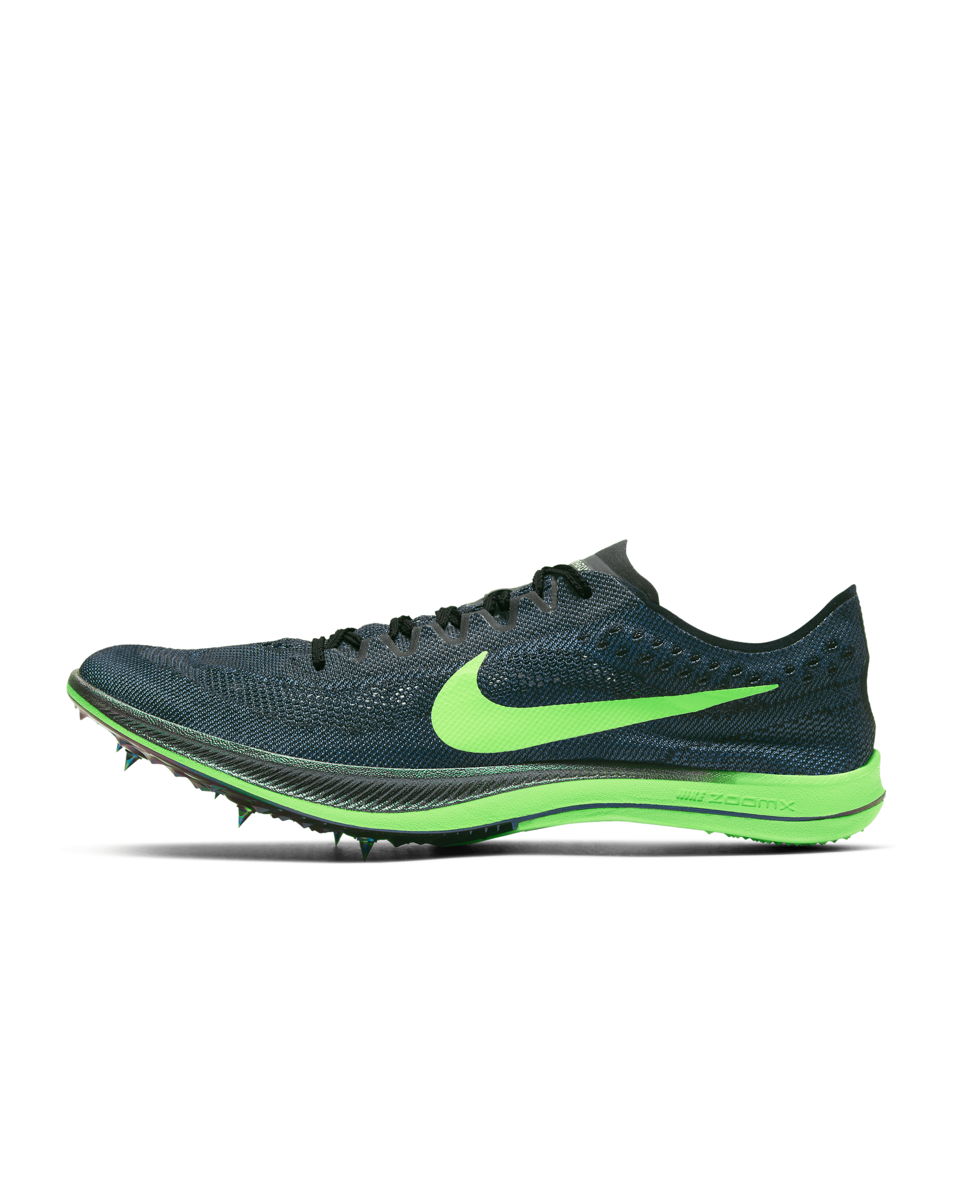 Nike ZoomX Dragonfly Track and Field distance spikes - Zwart/Squadron Blue/Lime Blast