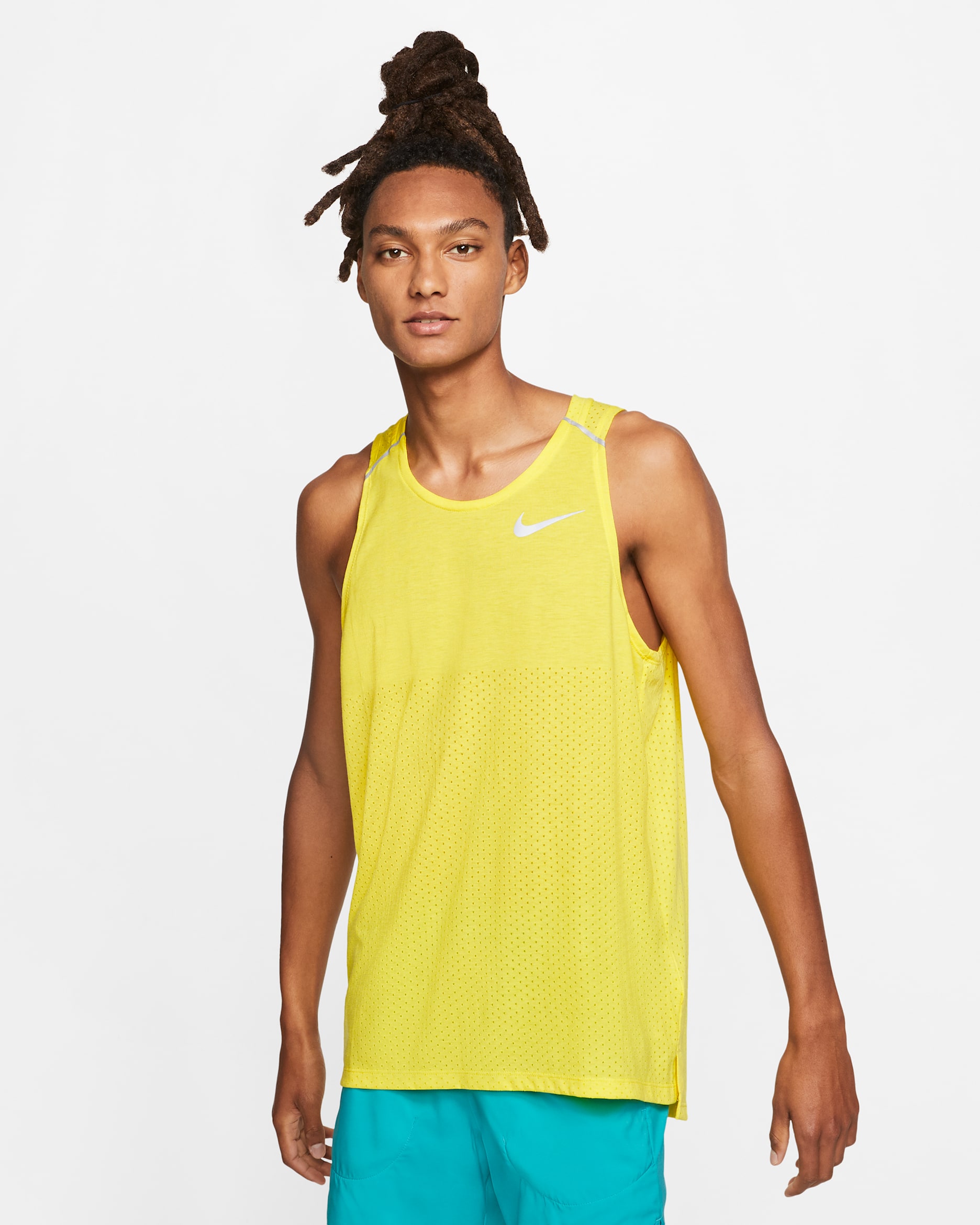 Nike Rise 365 Men's Running Tank - Opti Yellow/Heather