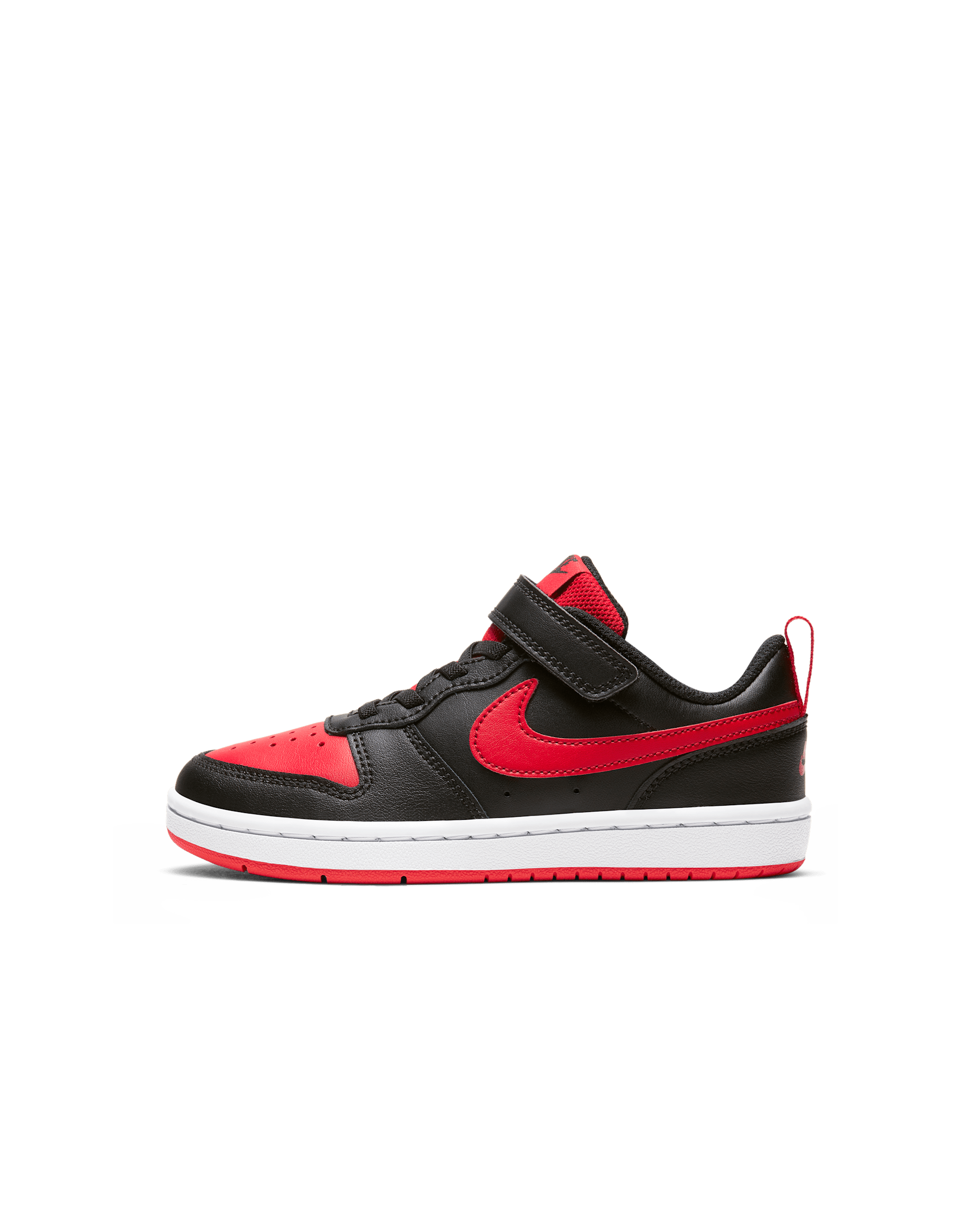 Nike Court Borough Low 2 Younger Kids' Shoes - Black/White/University Red