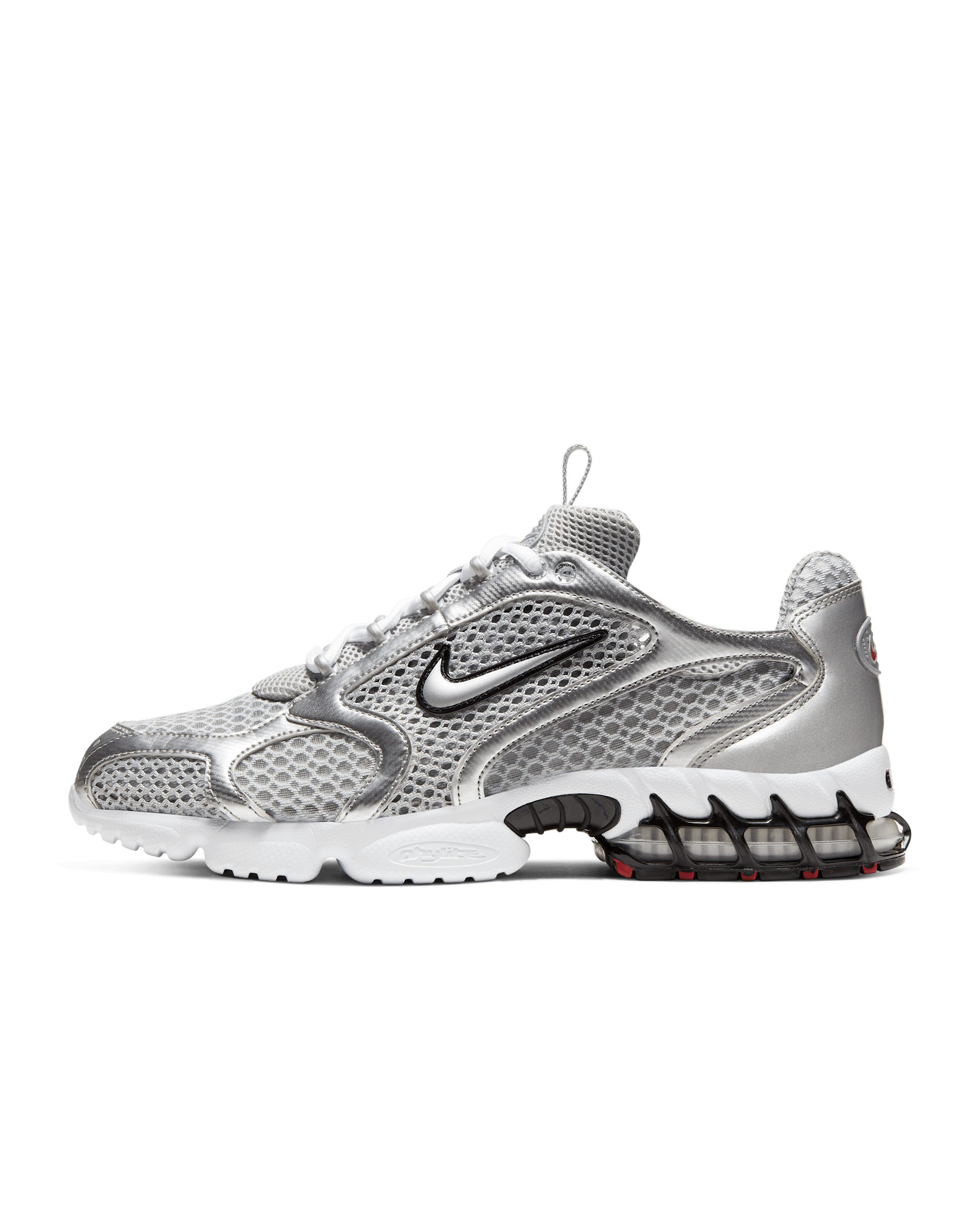 Nike Air Zoom Spiridon Cage 2 Men's Shoes - Light Sandstone/Cardinal Red/Black/Metallic Silver