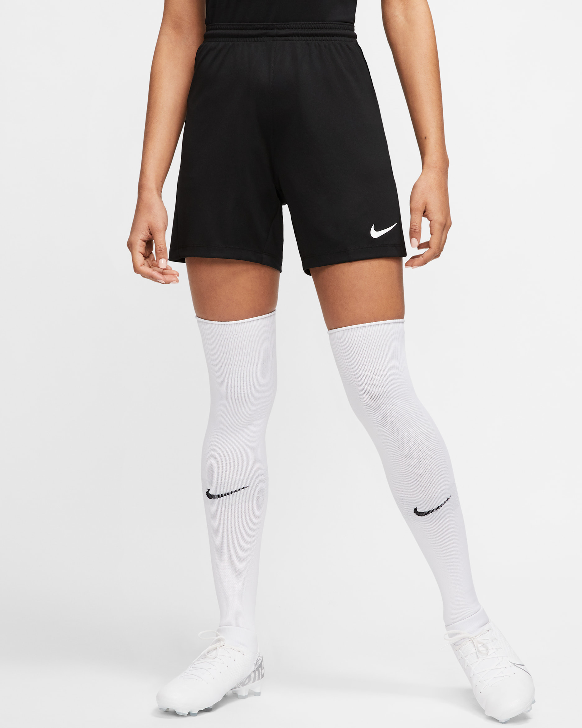 ナイキ Dri-FIT パーク 3 ウィメンズ ニット サッカーショートパンツ - ブラック/ホワイト