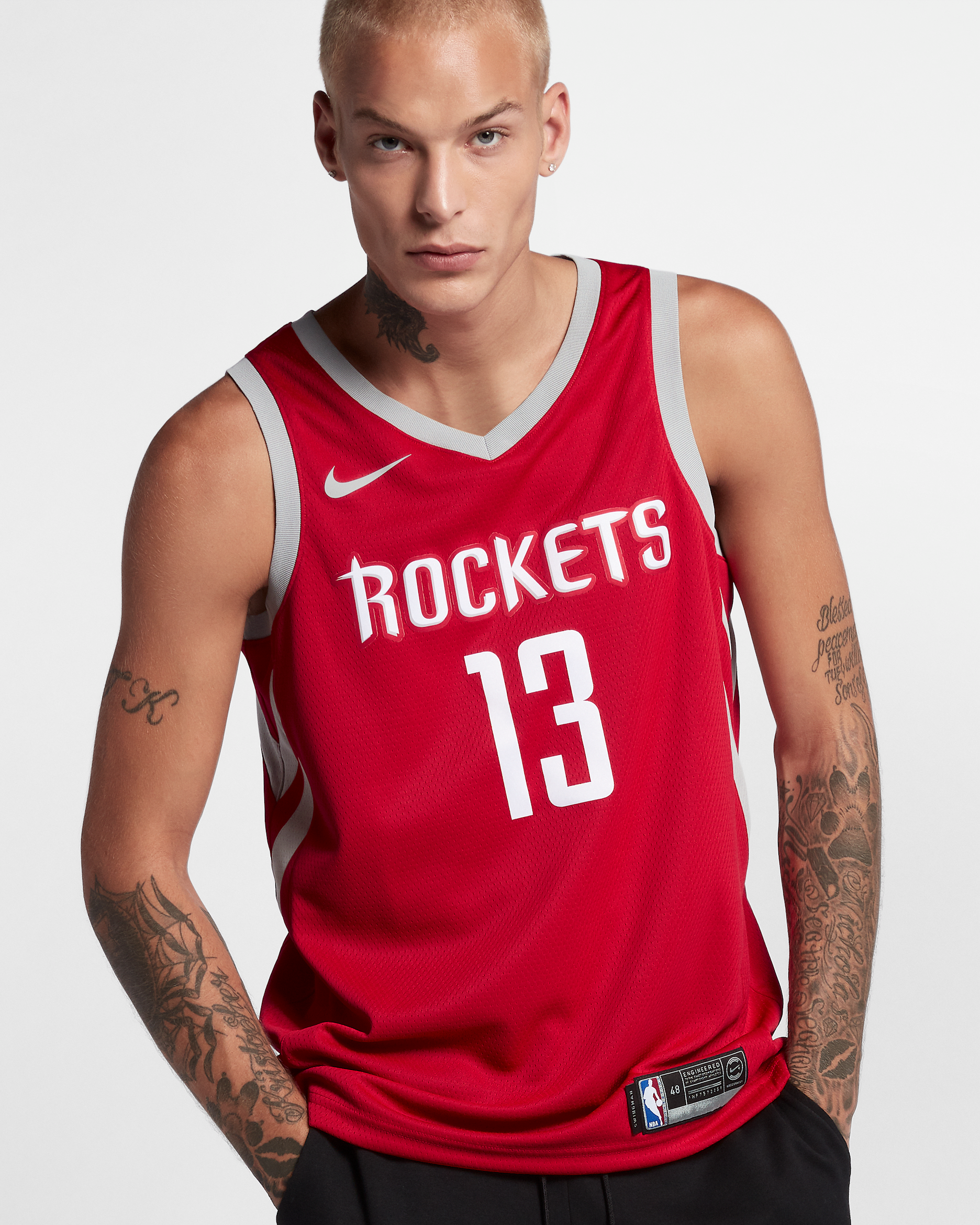 James Harden Rockets Icon Edition Nike NBA Swingman Jersey - University Red/Flat Silver