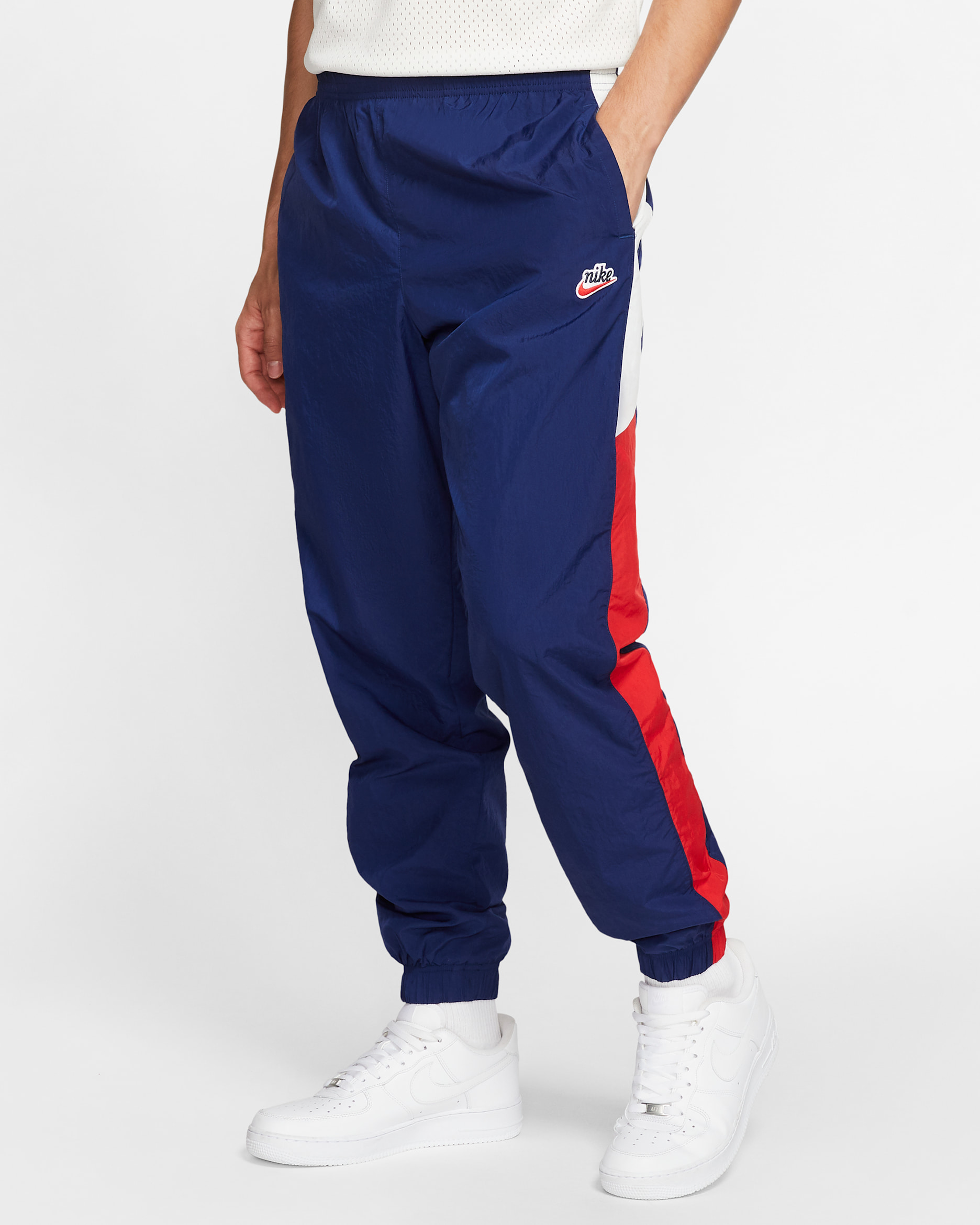 Nike Sportswear Windrunner Woven Pants - Blue Void/University Red/Summit White