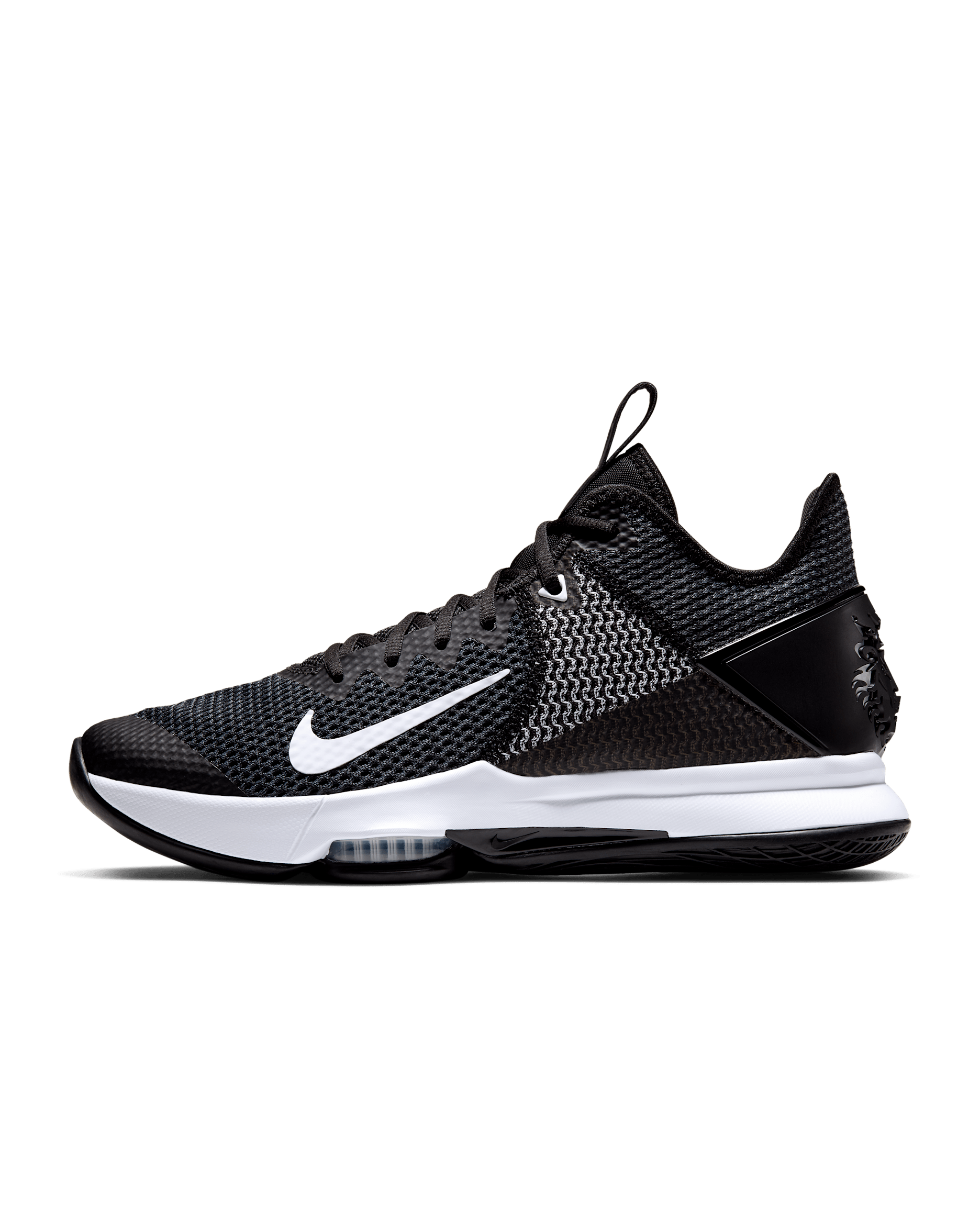 LeBron Witness 4 Basketball Shoes - Black/White/Pure Platinum/Black