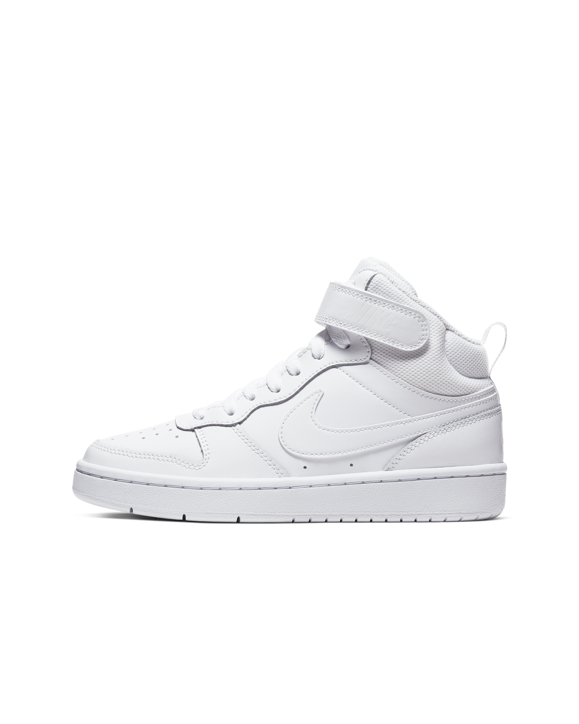 Nike Court Borough Mid 2 Older Kids' Shoes - White/White/White