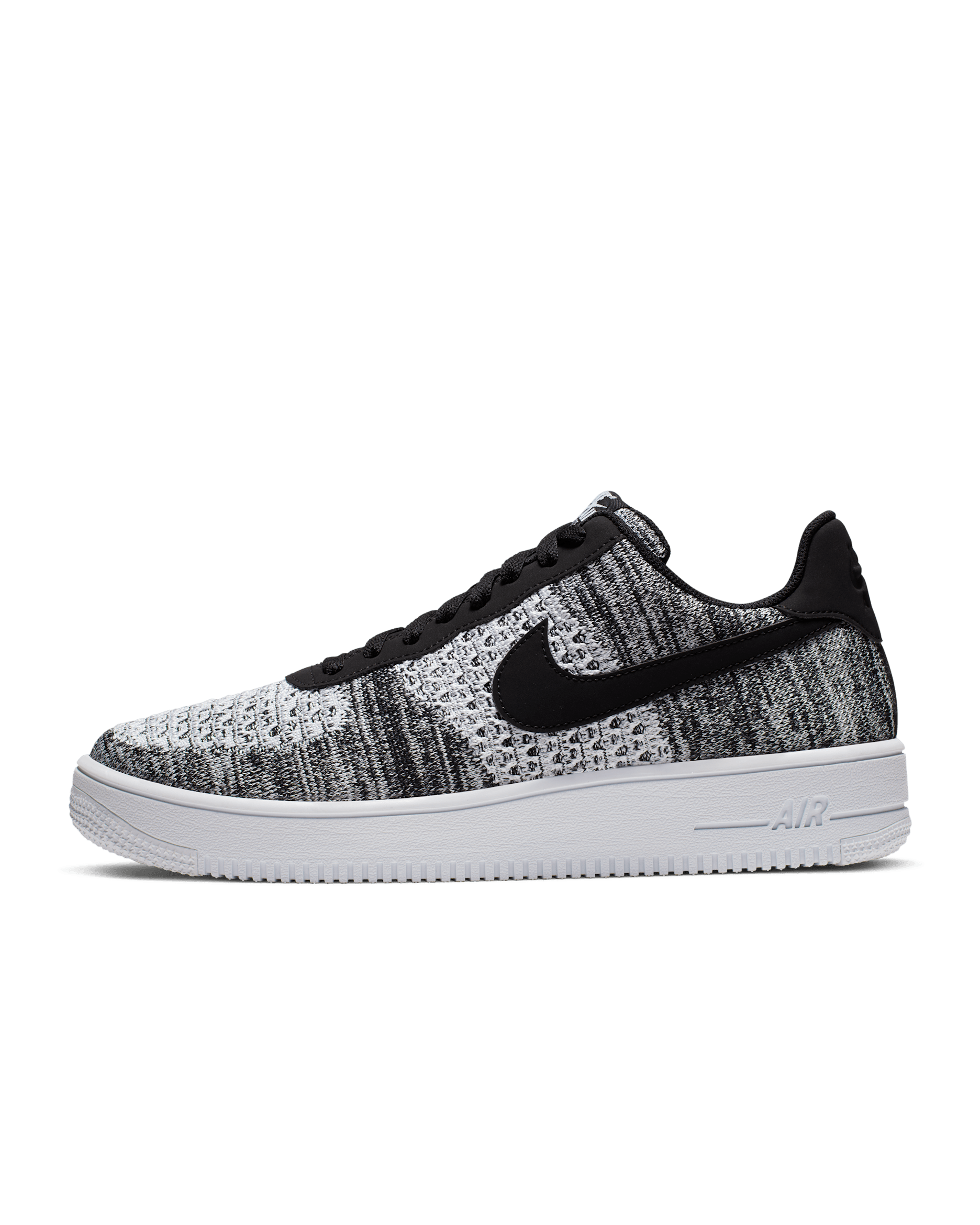 Nike Air Force 1 Flyknit 2.0 Shoes - Black/Black/White/Pure Platinum