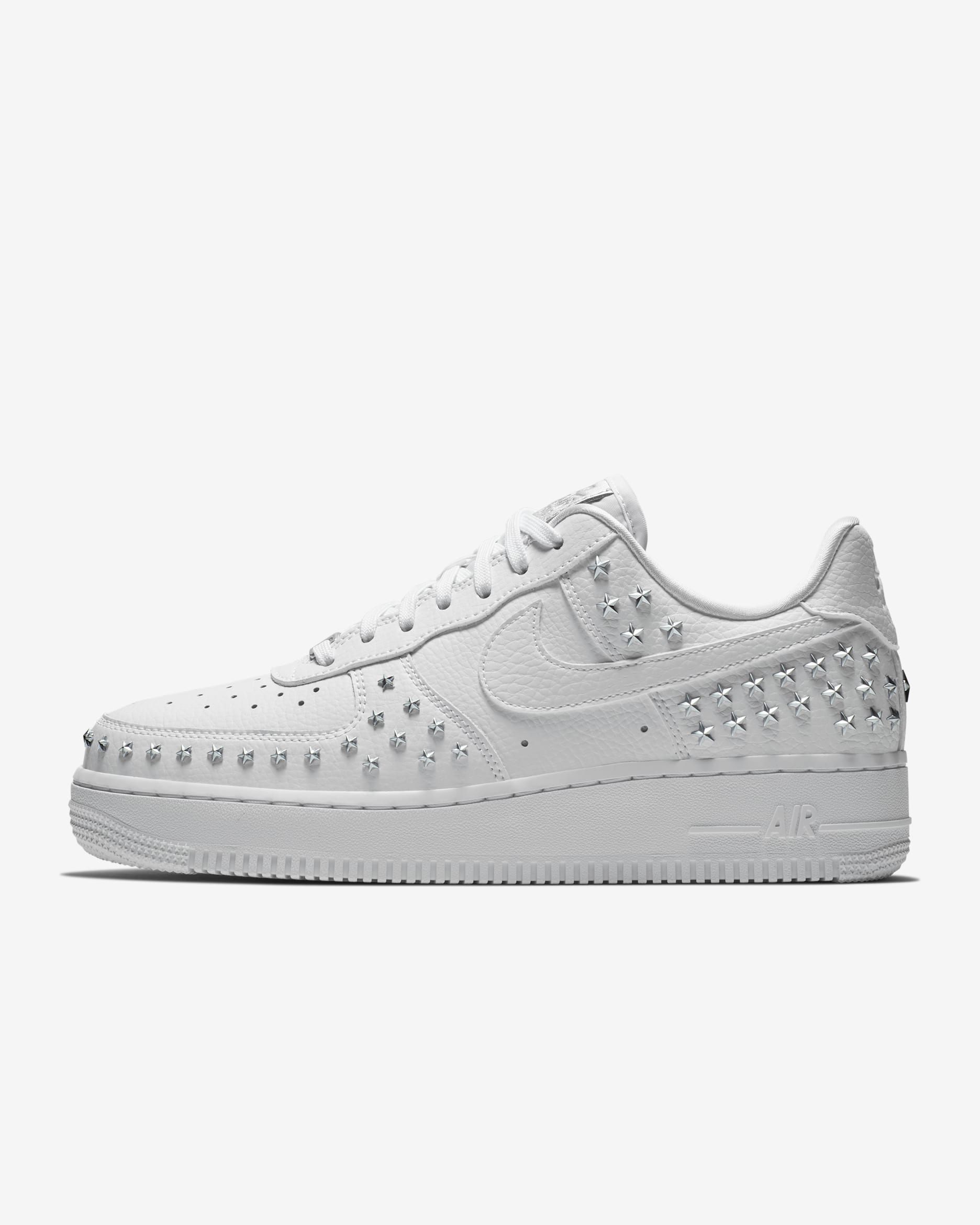 Nike Air Force 1 '07 XX Star Studded Women's Shoes - White/White/White