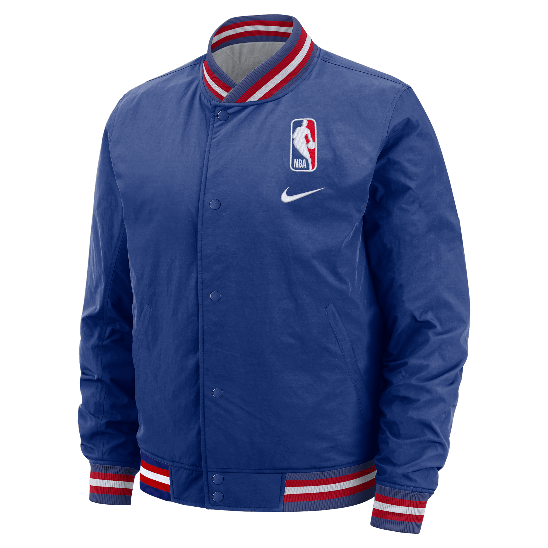 Team 31 Courtside Nike NBA-jakke til herre - Rush Blue/Wolf Grey/Hvit