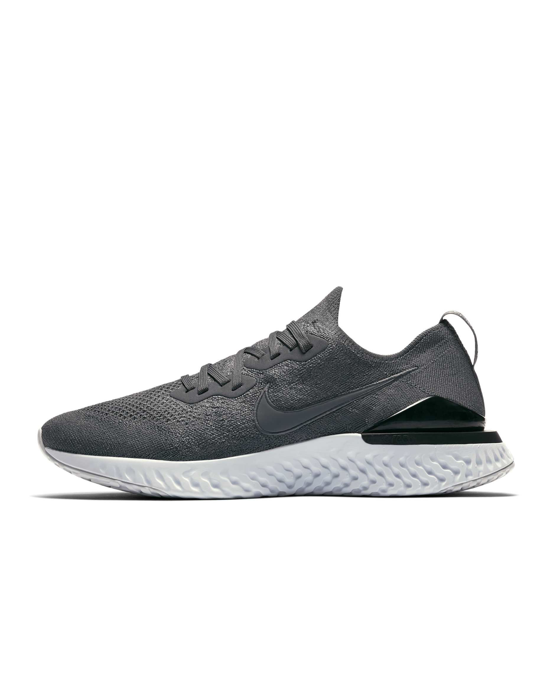 Chaussure de running Nike Epic React Flyknit 2 pour homme - Dark Grey/Pure Platinum/Blanc/Noir