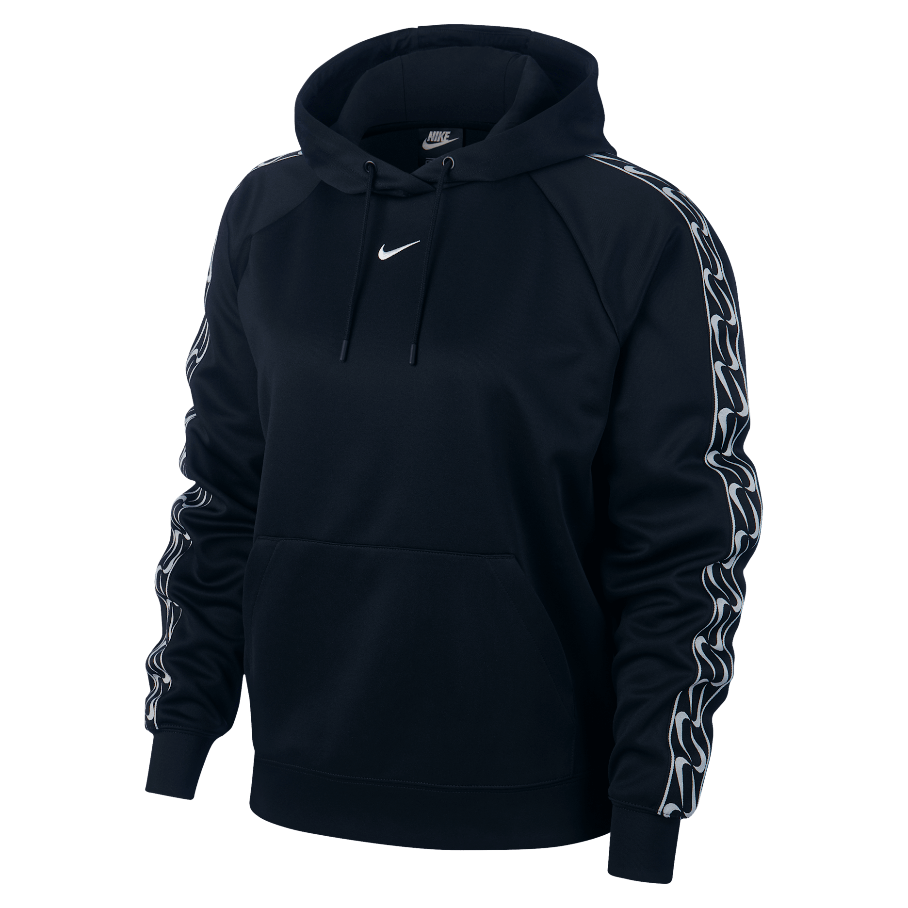 Nike Sportswear hettegenser med logo til dame - Svart/Svart/Hvit