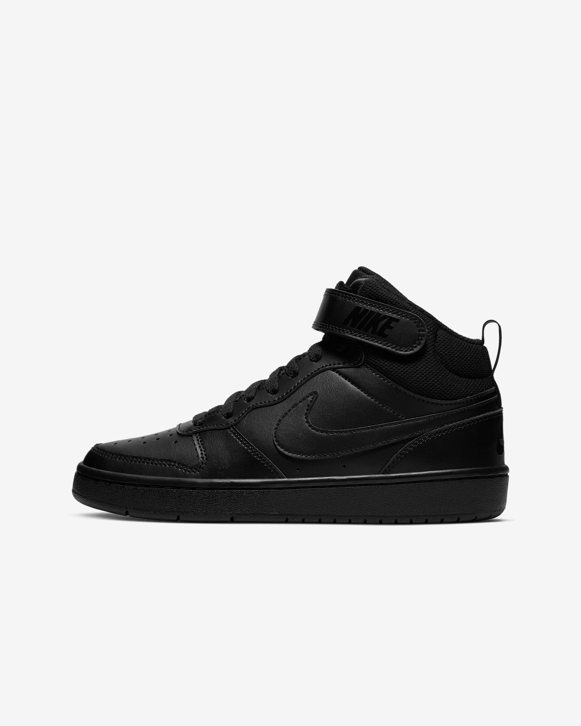 Nike Court Borough Mid 2 Older Kids' Shoes - Black/Black/Black
