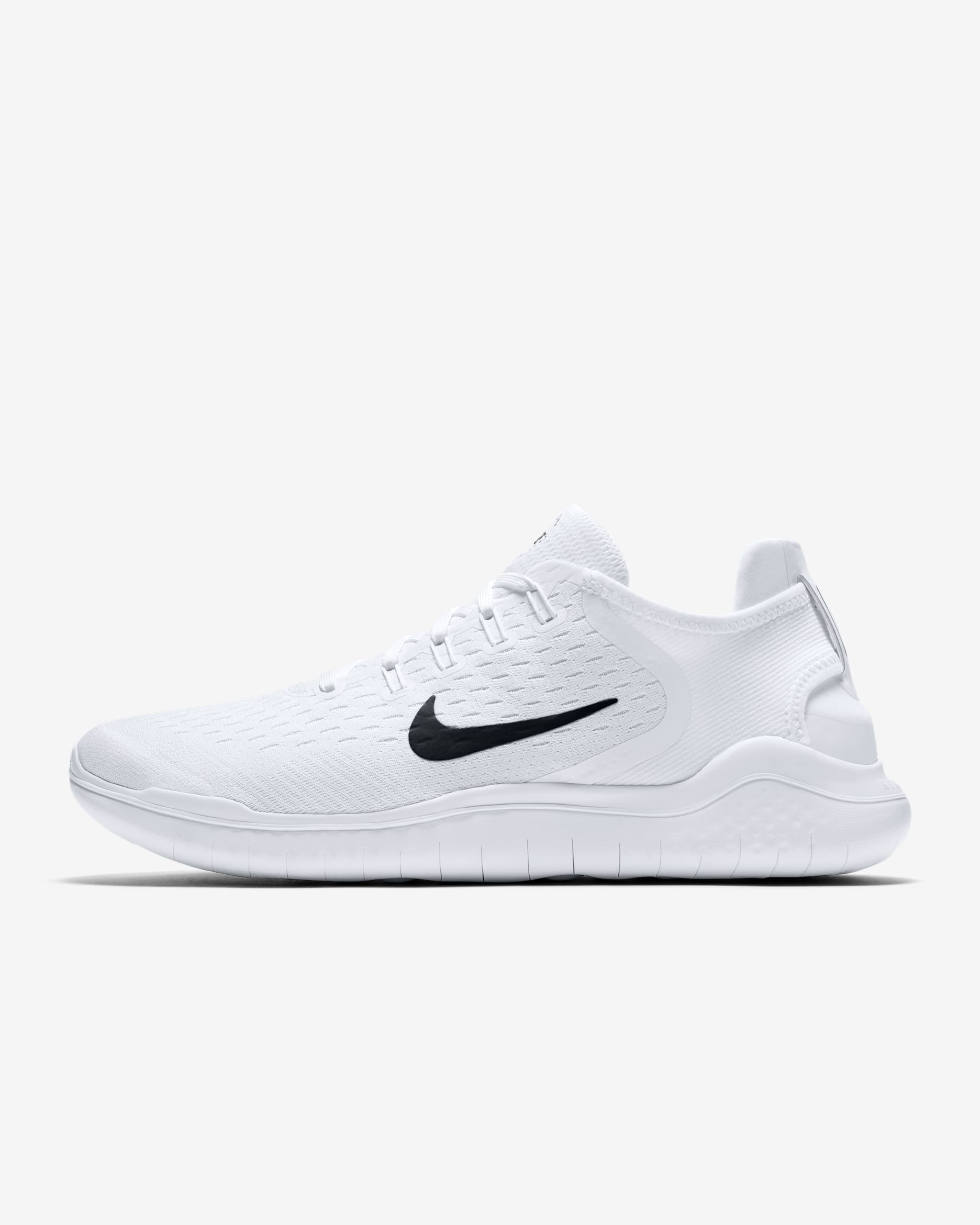 Nike Free Run 2018 Men's Road Running Shoes - White/Black