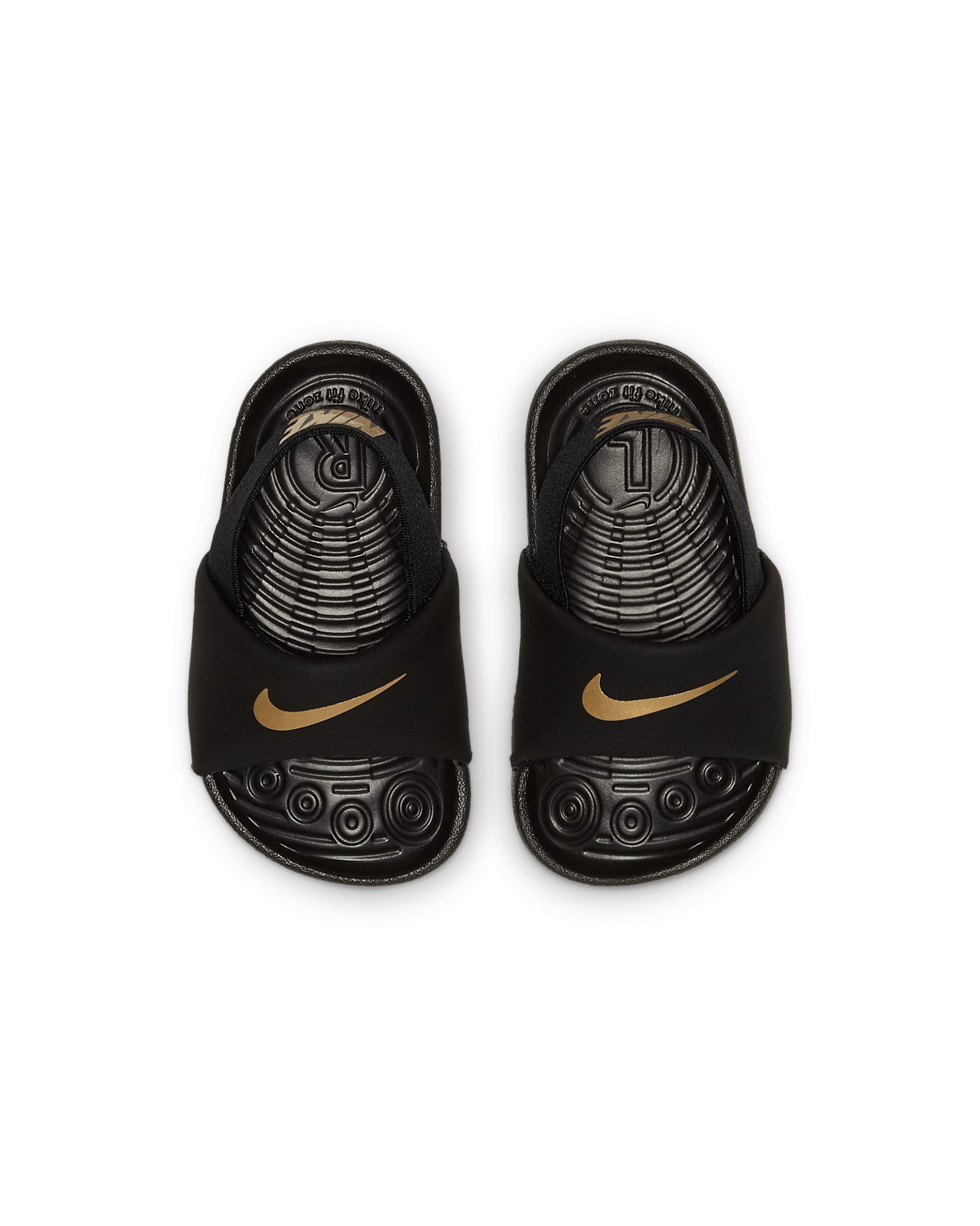 Nike Kawa Baby & Toddler Slides - Black/Metallic Gold