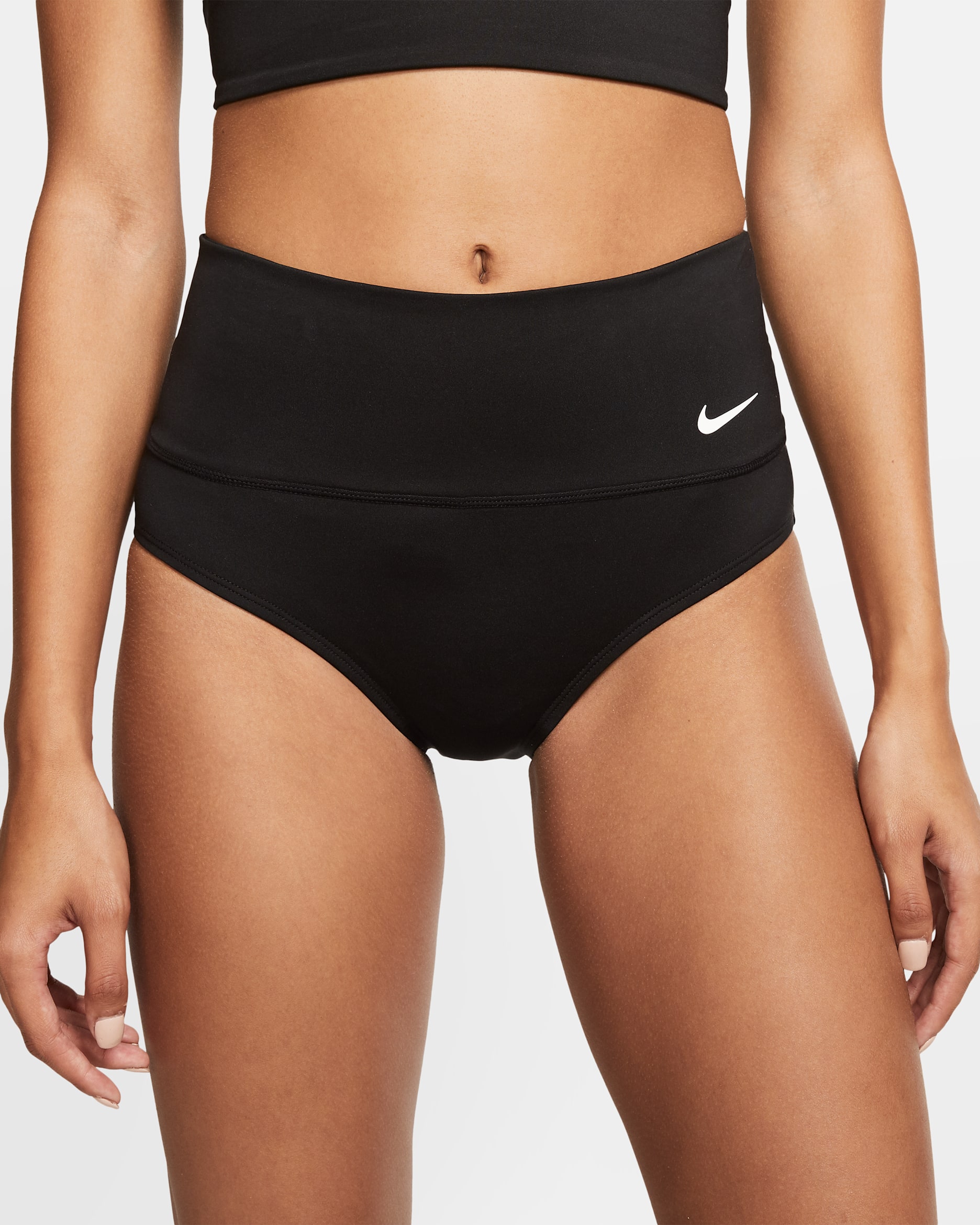 Prenda para la parte inferior de natación de cintura alta para mujer Nike Essential - Negro
