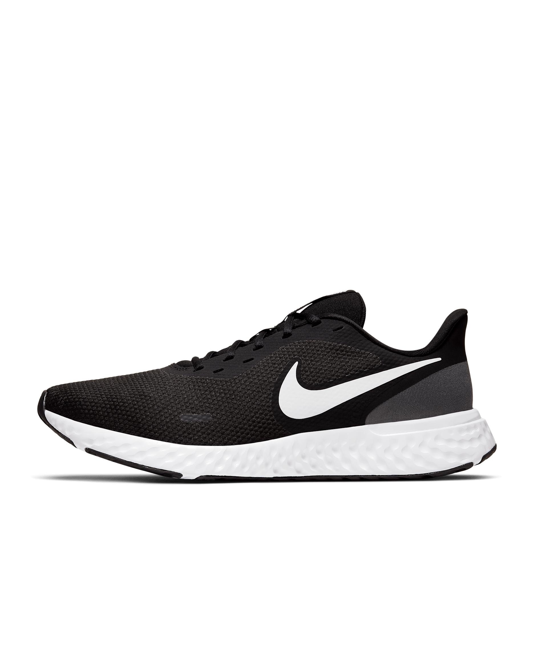 รองเท้าวิ่งโร้ดรันนิ่งผู้ชาย Nike Revolution 5 - ดำ/Anthracite/ขาว