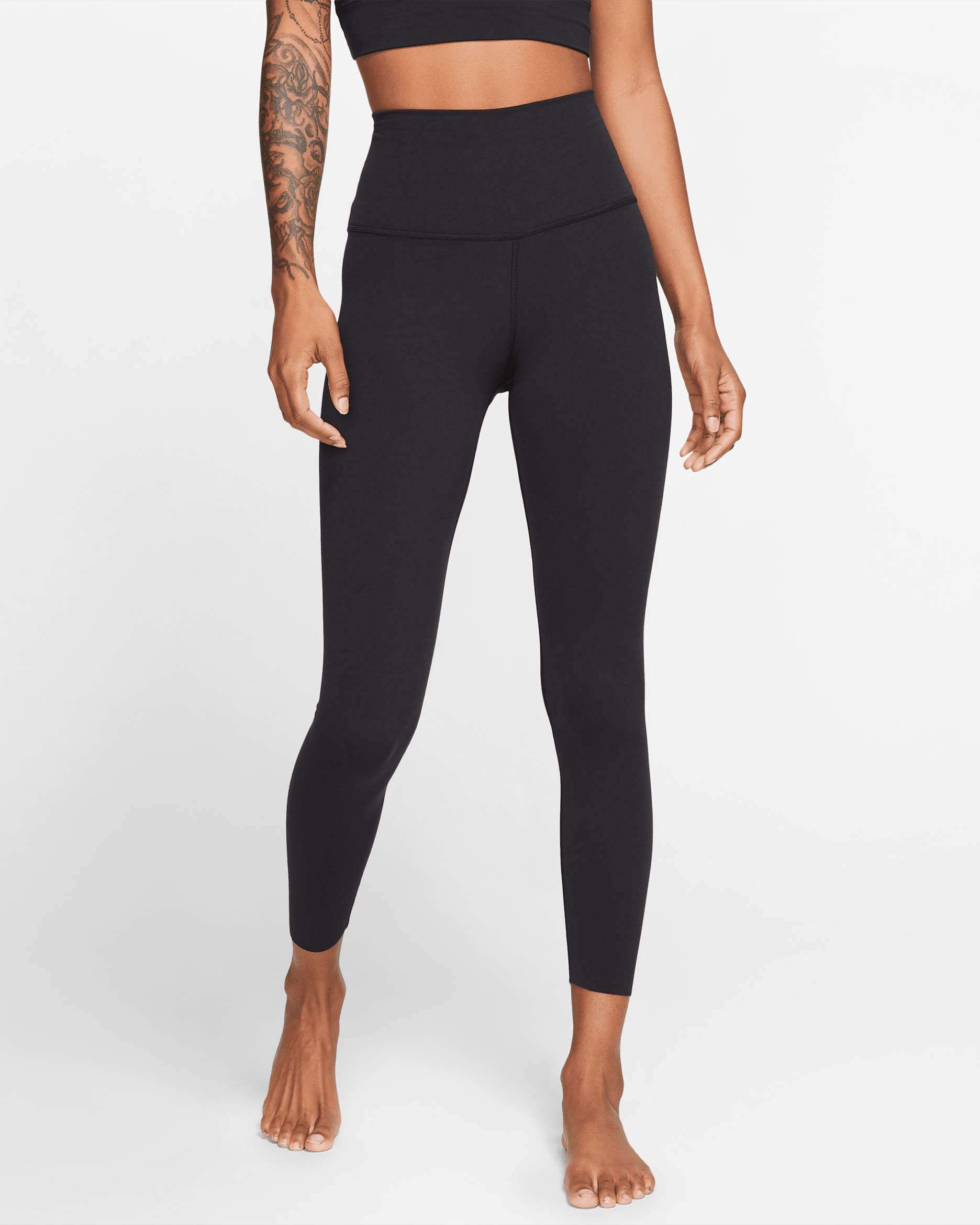 Nike Yoga Dri-FIT Luxe Women's High-Waisted 7/8 Infinalon Leggings - Black/Dark Smoke Grey