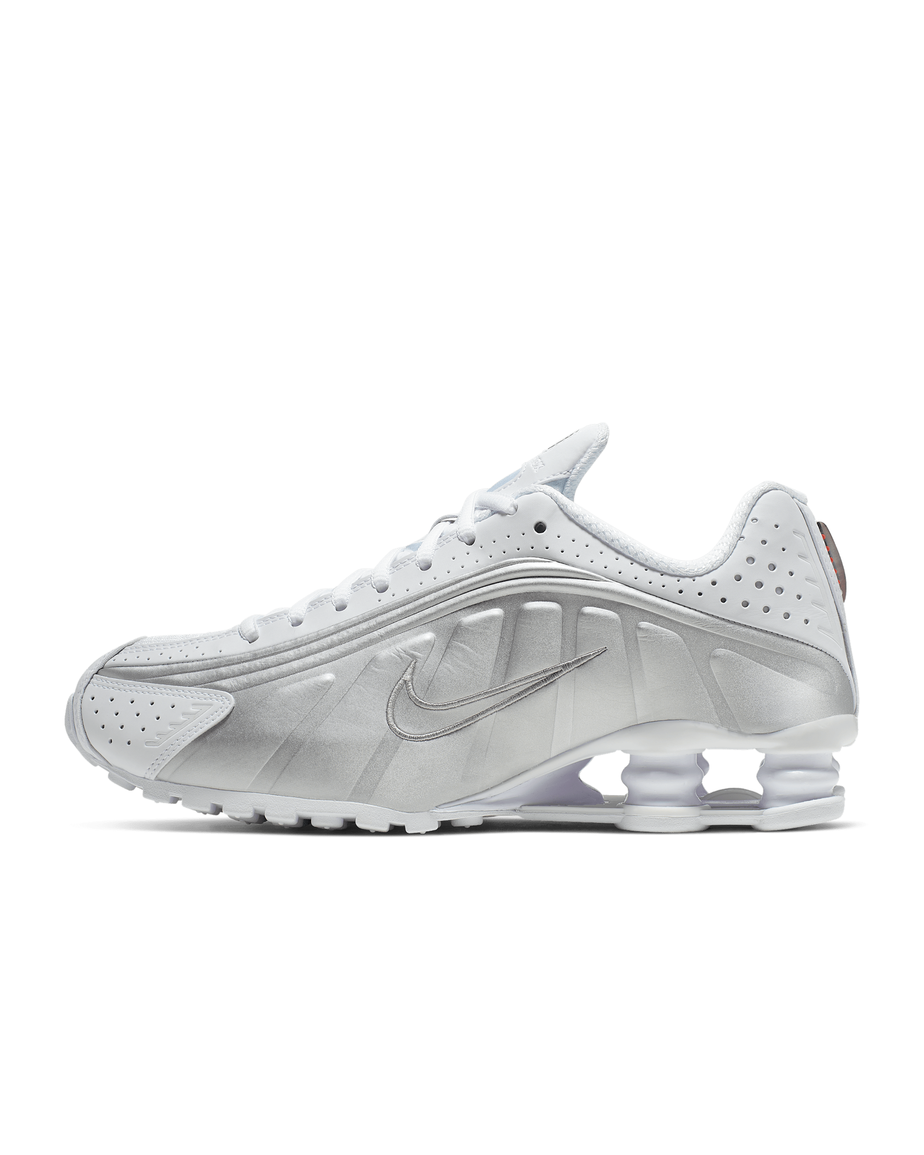 Nike Shox R4 női cipő - Fehér/Metallic Silver/Max Orange/Fehér